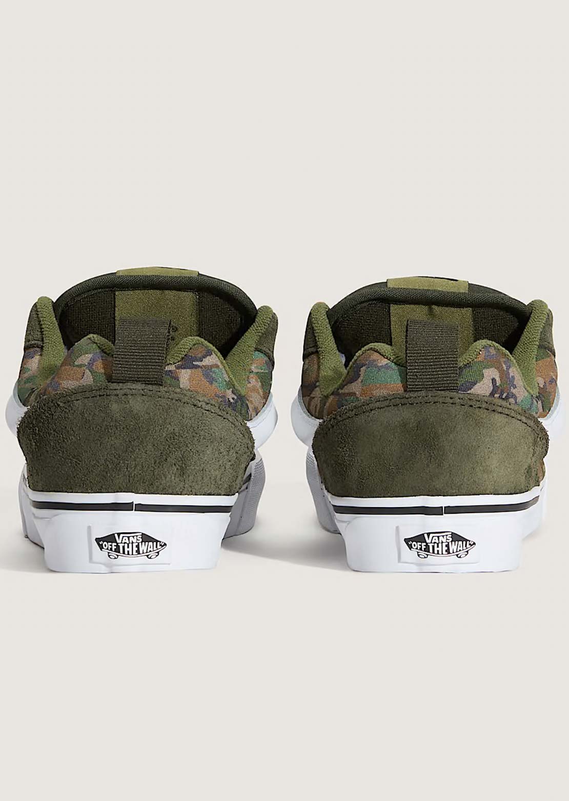 Vans Junior KNU Skool Shoes Check Camo Obsidian Fern/Green