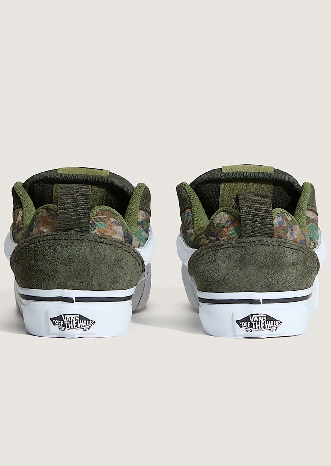 Vans Junior KNU Skool Shoes Check Camo Obsidian Fern/Green