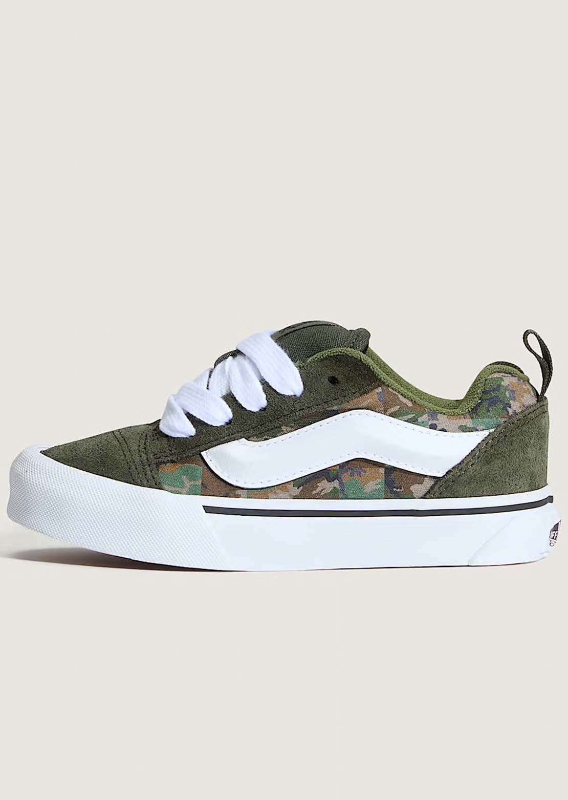 Vans Junior KNU Skool Shoes Check Camo Obsidian Fern/Green