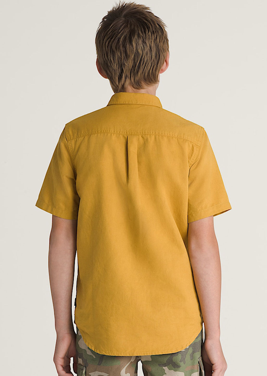Vans Junior Lawson Solid Button Up Woven Shirt Harvest Gold