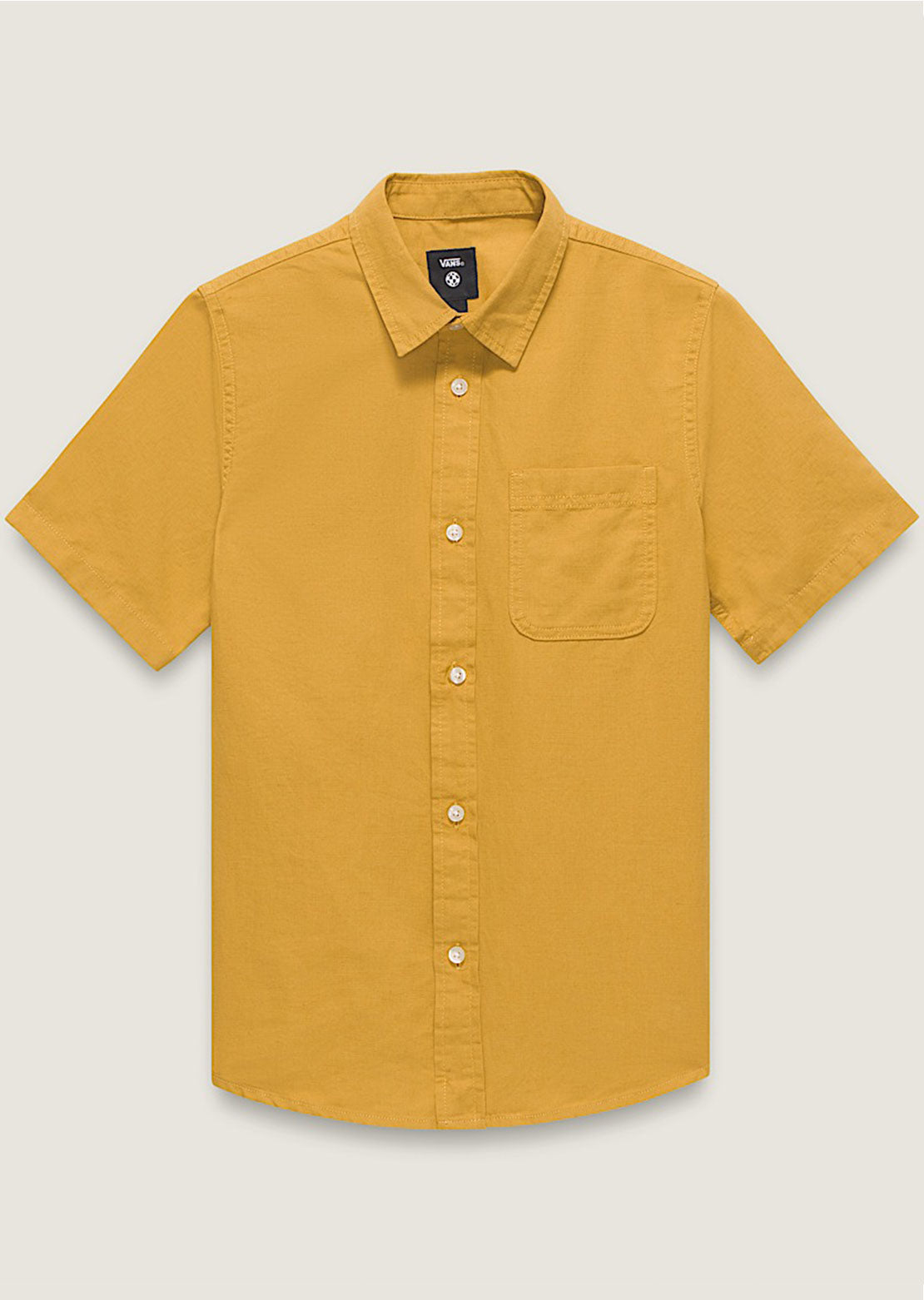 Vans Junior Lawson Solid Button Up Woven Shirt Harvest Gold
