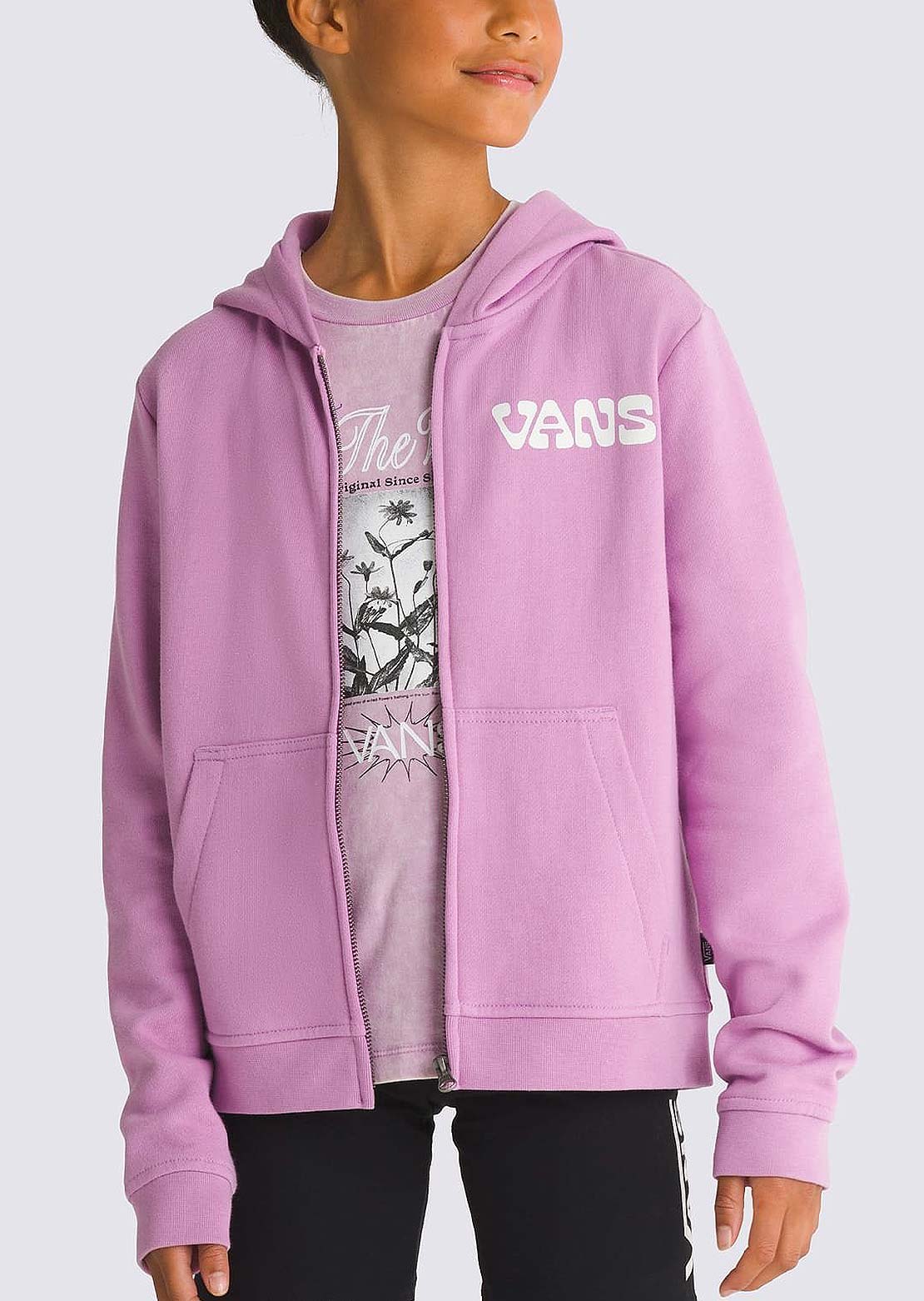 Vans Junior Logo Zip Hood Smoky grape
