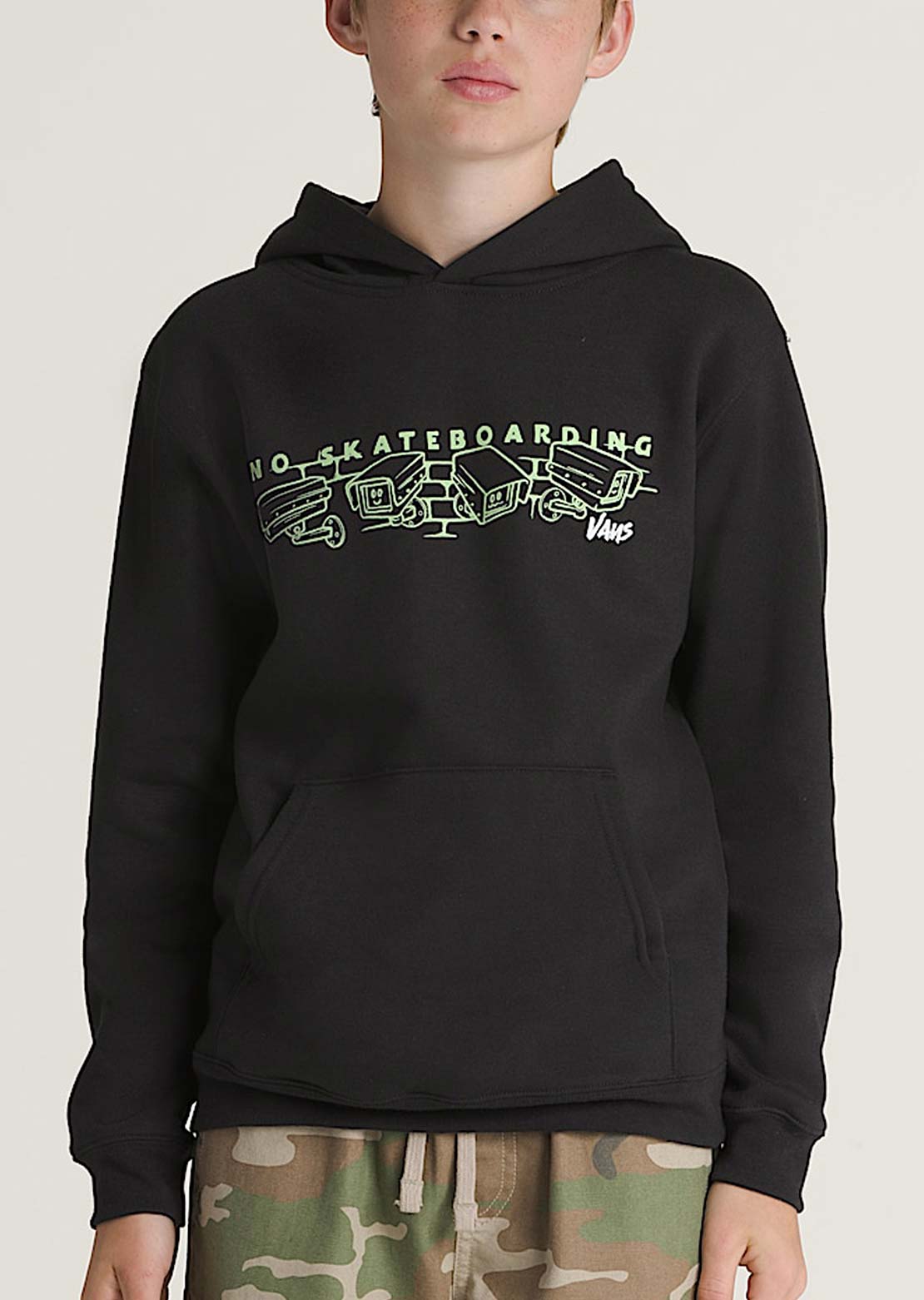 Vans Junior Night Watchers Loose Pullover Hood Black