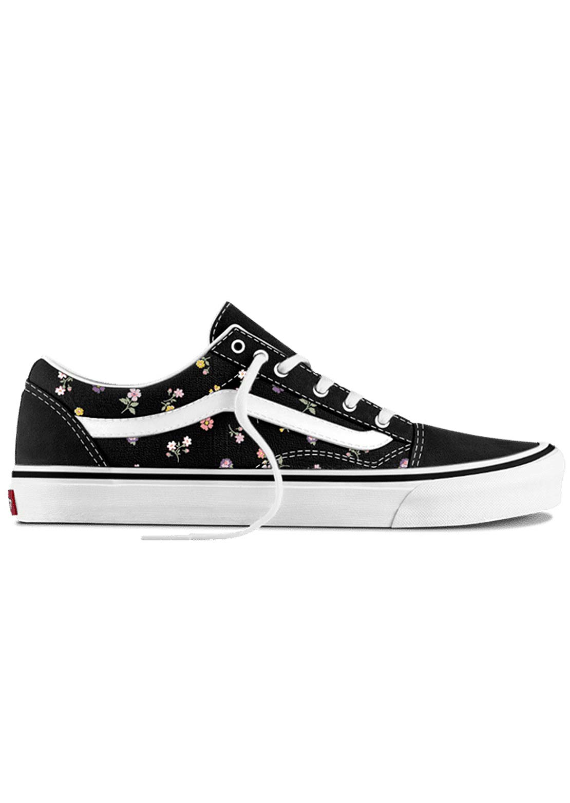 Vans Junior Old Skool Shoes Ditsy Floral Black/Sunset Blush