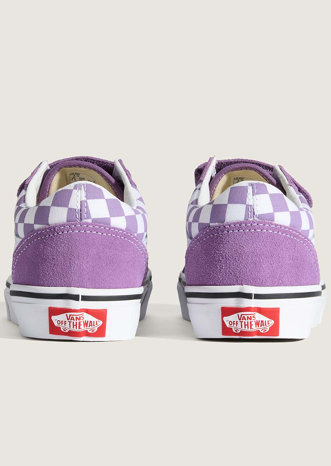 Vans Junior Old Skool V Shoes Color Theory Checkerboard Prism Purple