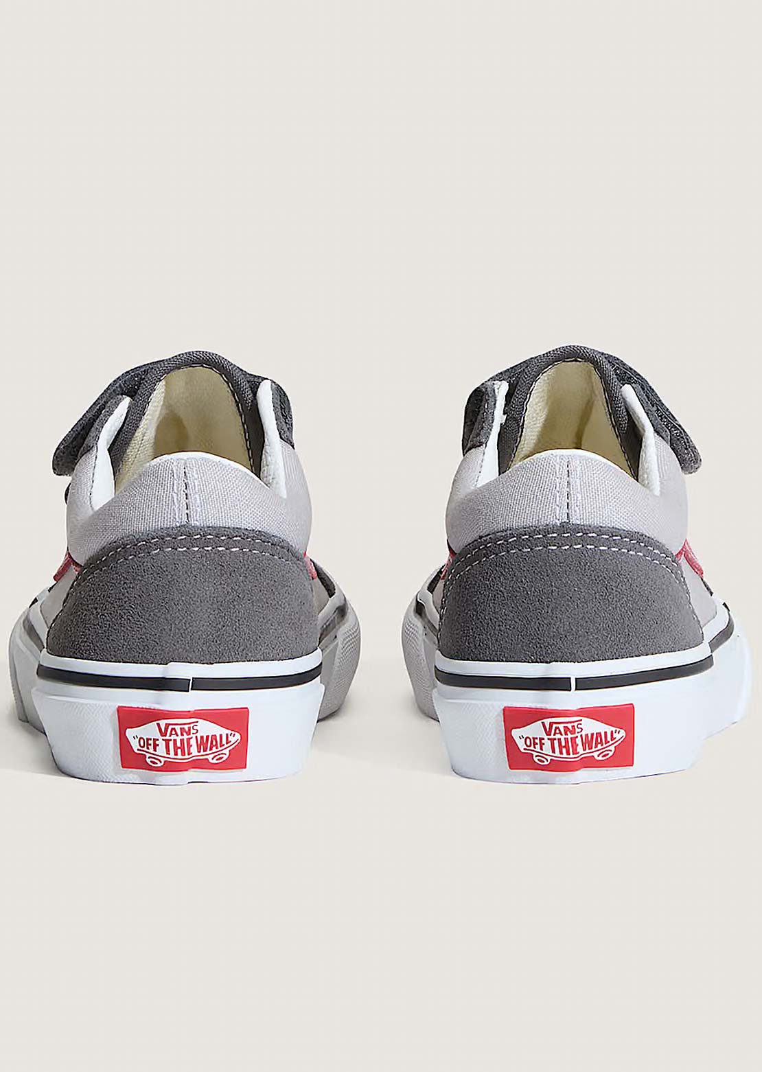 Vans Junior Old Skool V Shoes Pewter/Racing Red