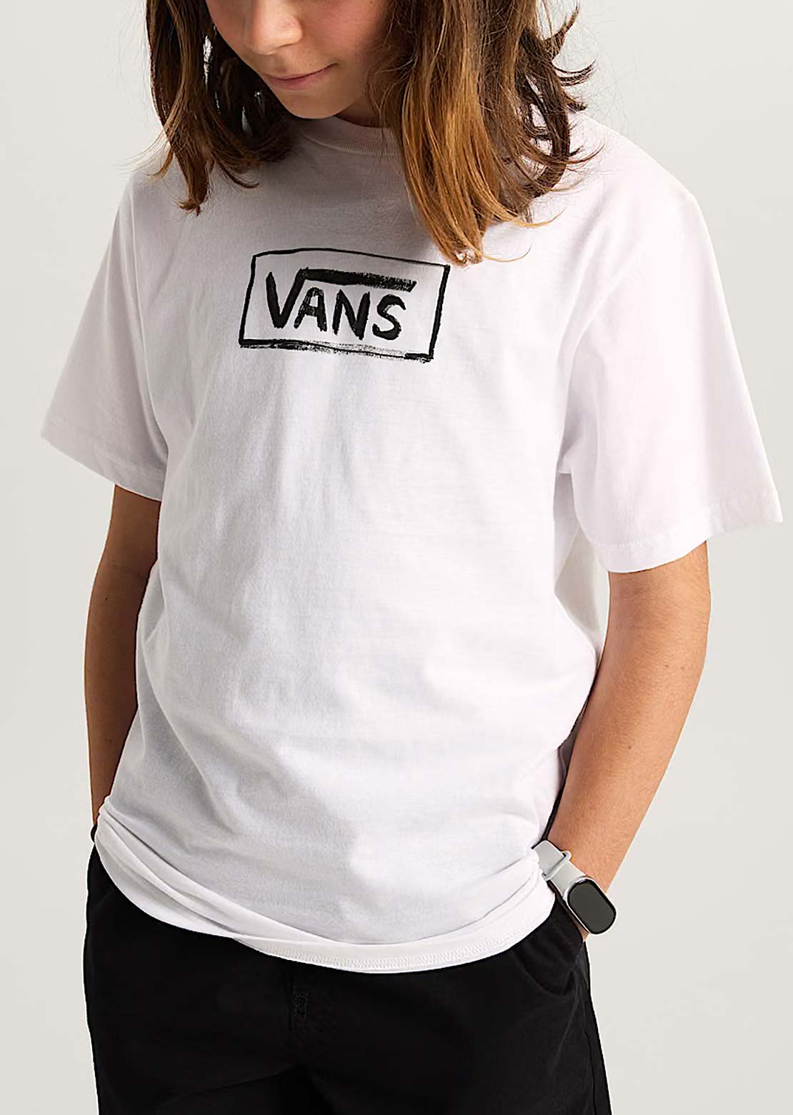 Vans Junior On Canvas T-Shirt White