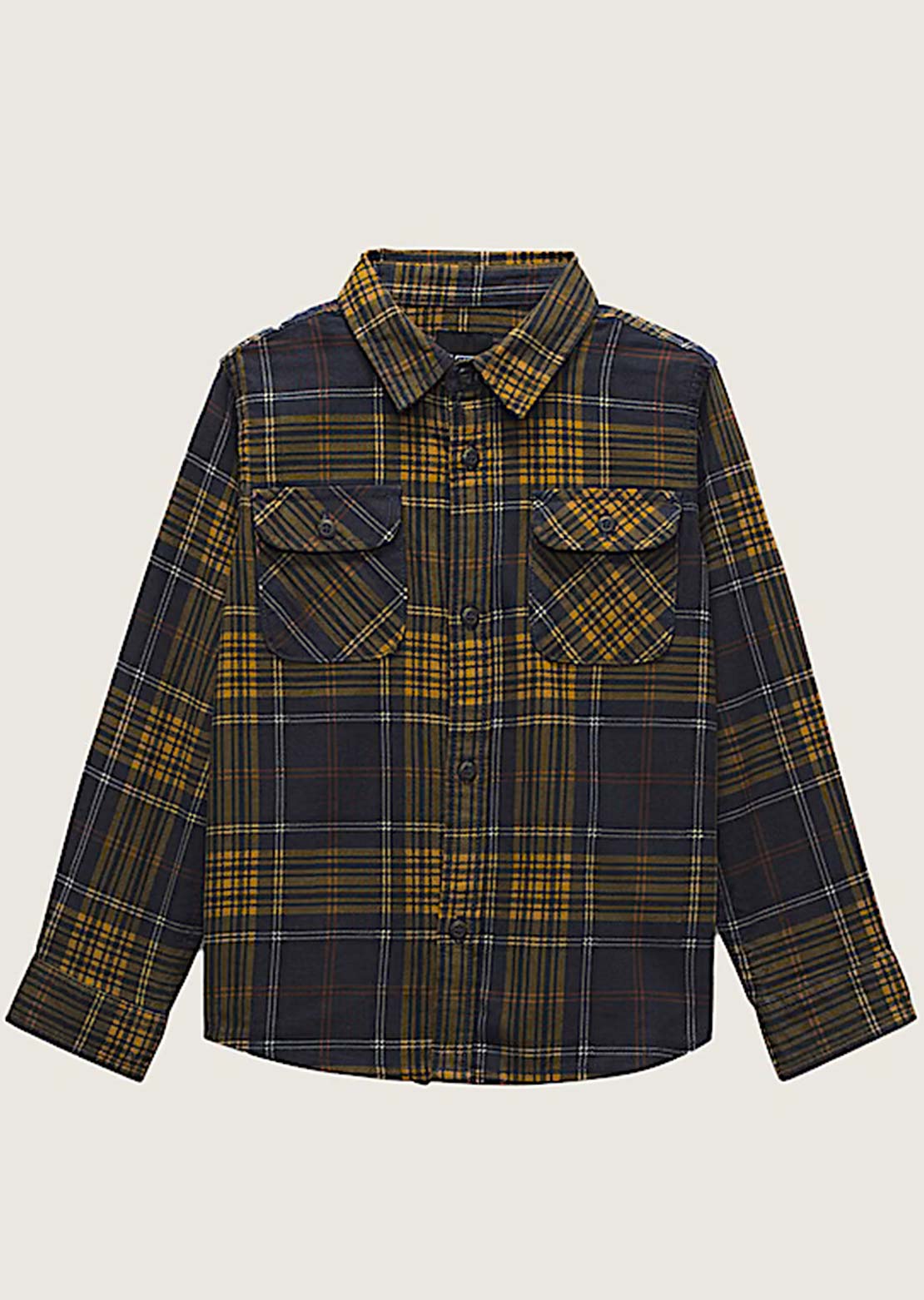 Vans Junior Otis Long Sleeve Woven Button Up Shirt Parisian Night