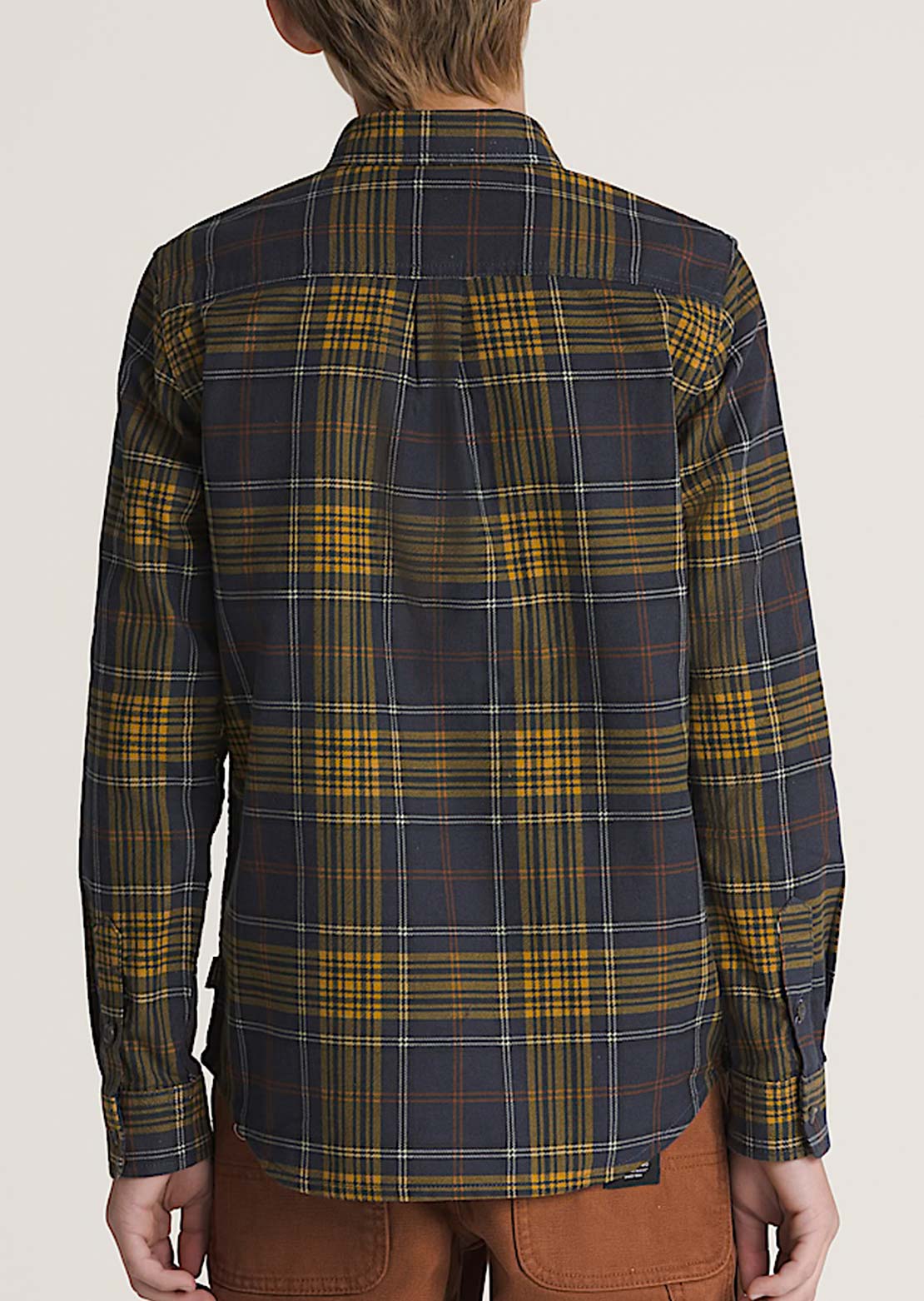 Vans Junior Otis Long Sleeve Woven Button Up Shirt Parisian Night