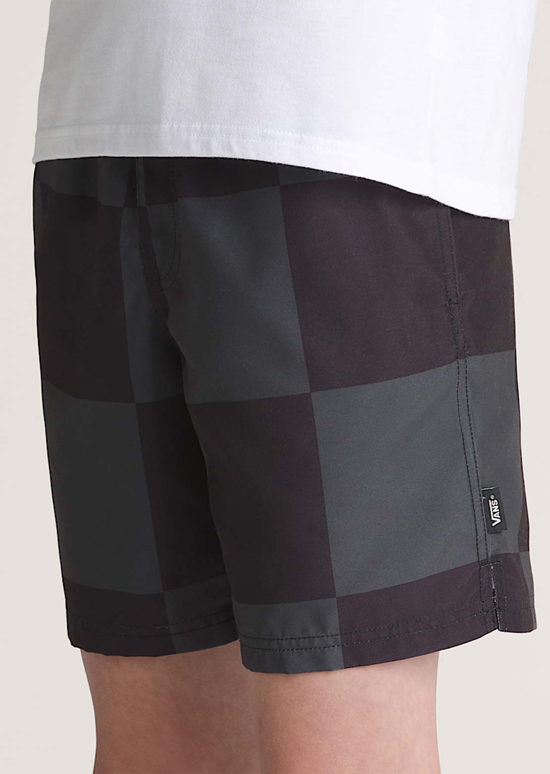 Vans Junior Primary Checkerboard Shorts Black/Asphalt