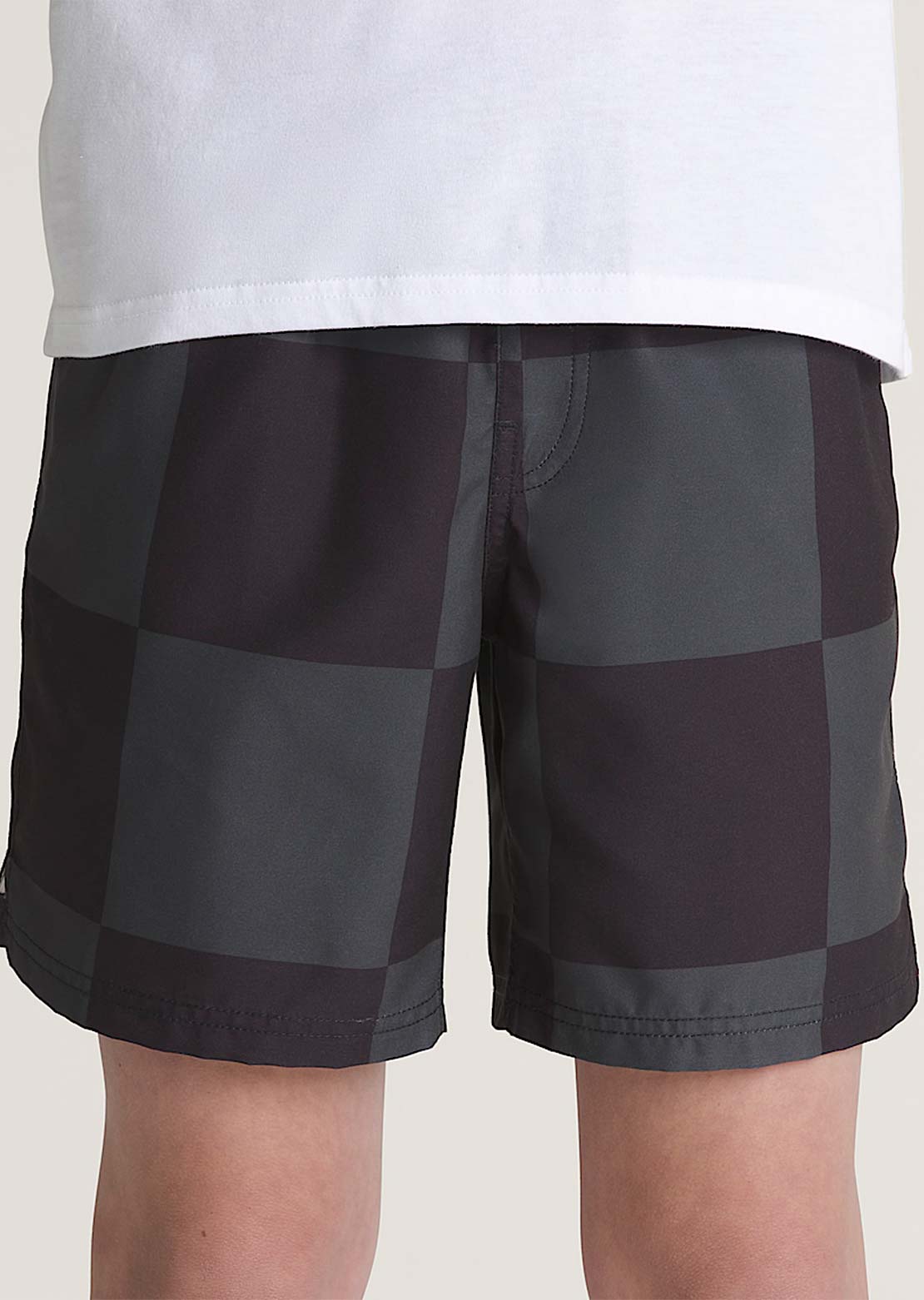 Vans Junior Primary Checkerboard Shorts Black/Asphalt