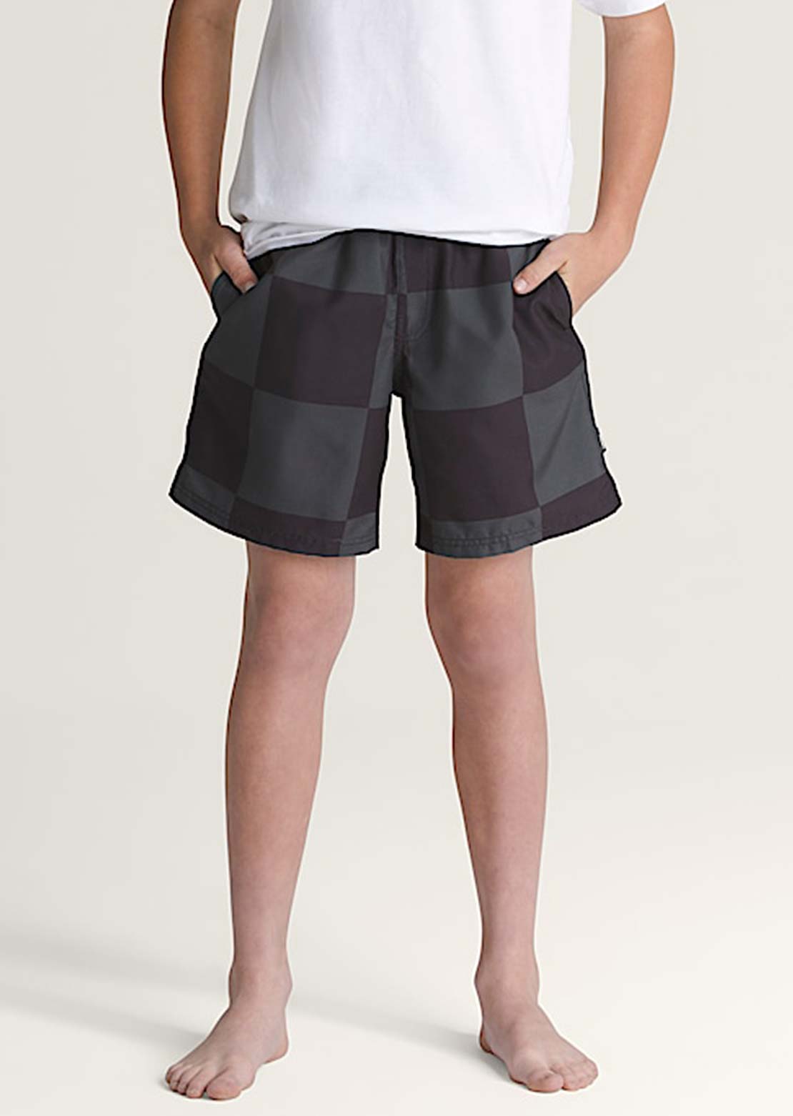 Vans Junior Primary Checkerboard Shorts Black/Asphalt