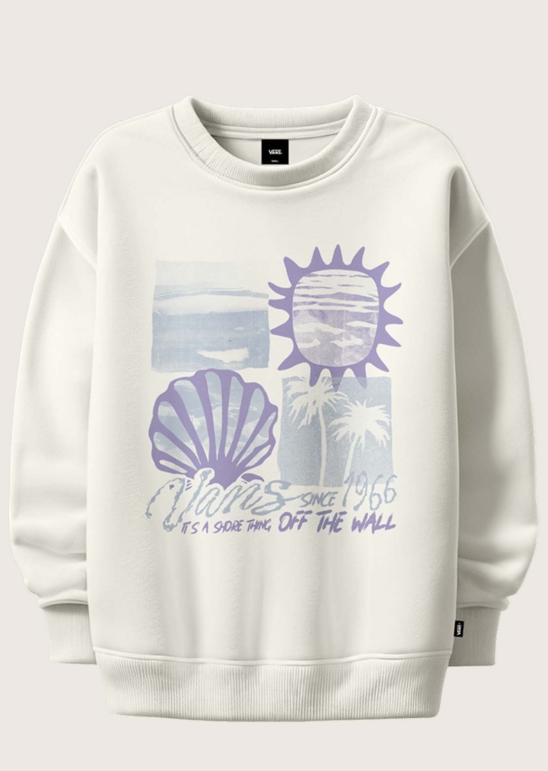 Vans Junior Shore Thing OS Crew Long Sleeve Marshmallow