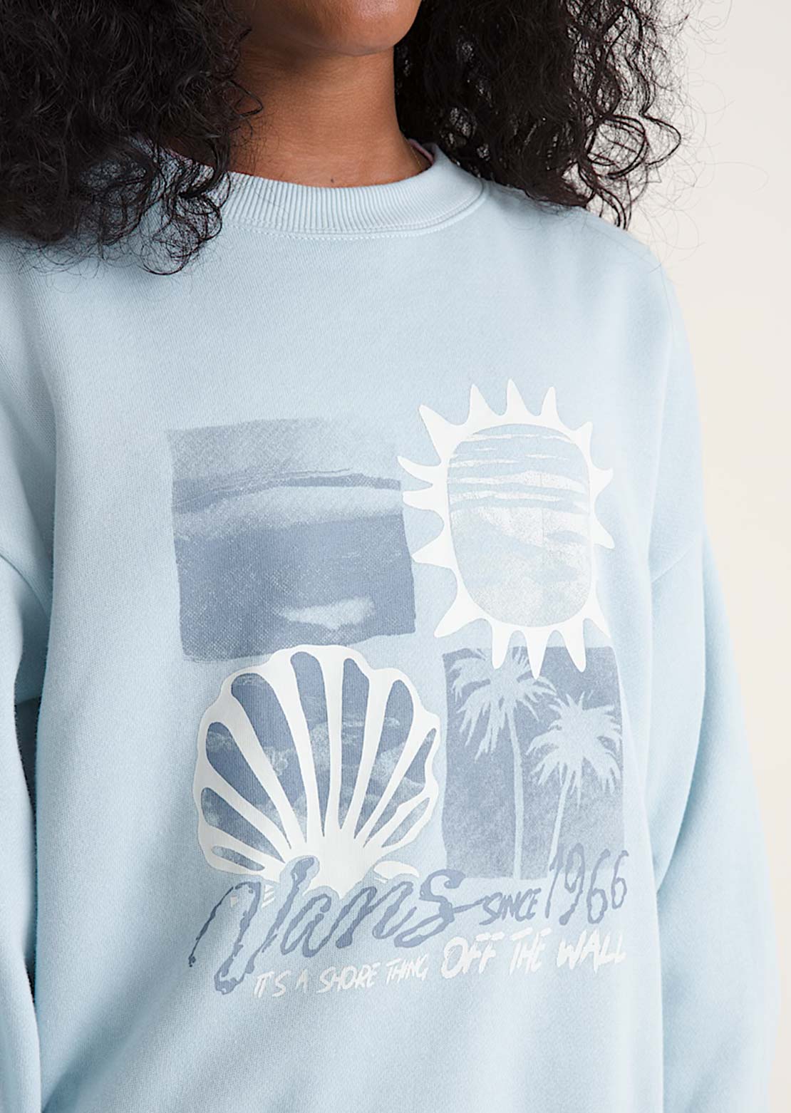 Vans Junior Shore Thing OS Crew Long Sleeve Dawn Mist