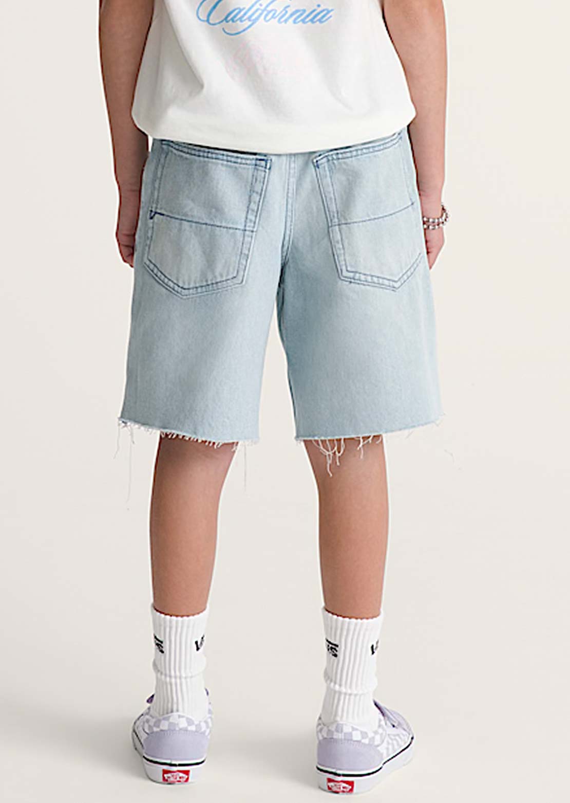 Vans Junior Sirelle Cut-Off Shorts Light Stonewash Blue