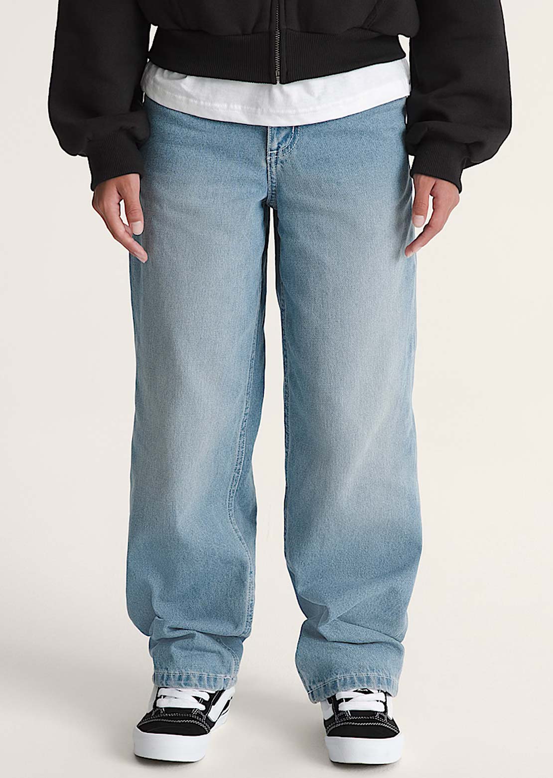 Vans Junior Sirelle Puddle Pants Stonewash Blue