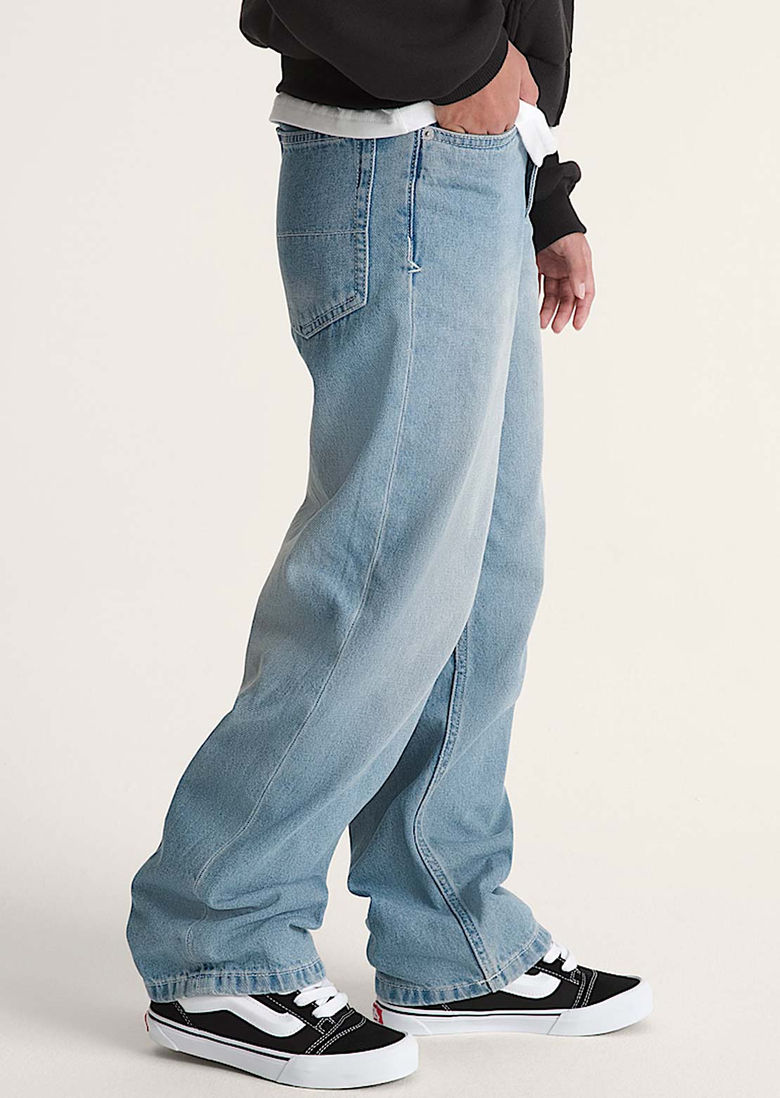 Vans Junior Sirelle Puddle Pants Stonewash Blue