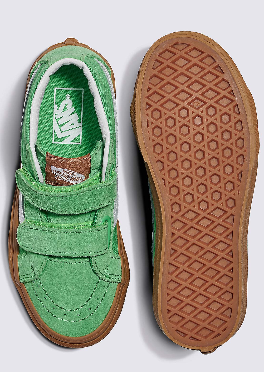 Vans Junior Sk8-Mid Reissue V Shoes Gum/Green