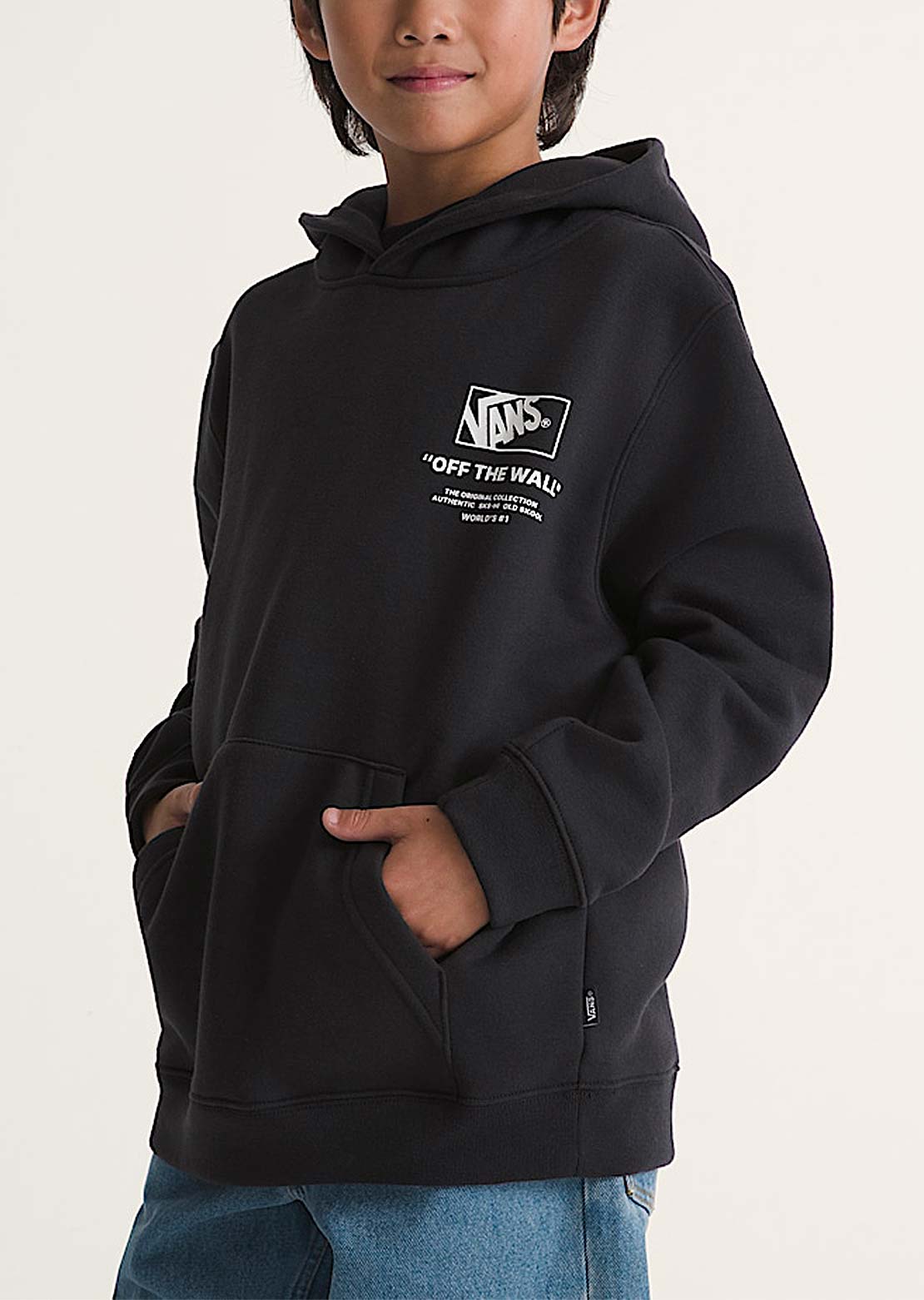 Vans Junior Stacked Hi Pullover Black/White