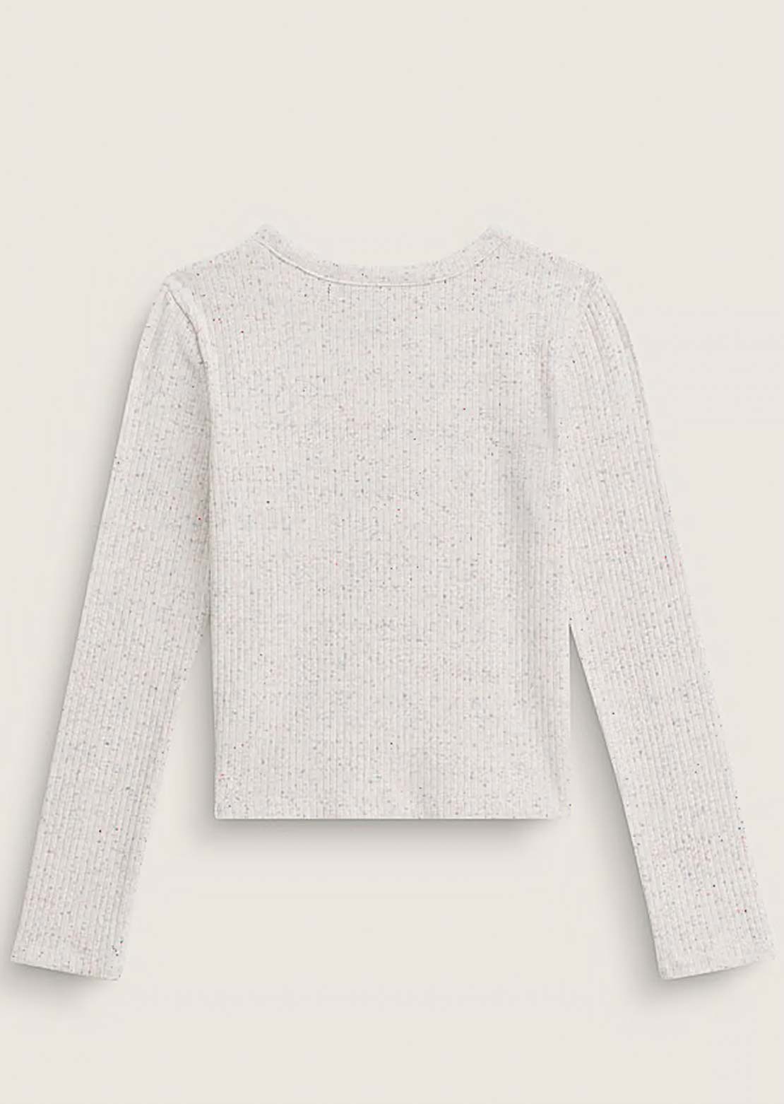 Vans Junior Teri Confetti Rib Long Sleeve Marshmallow