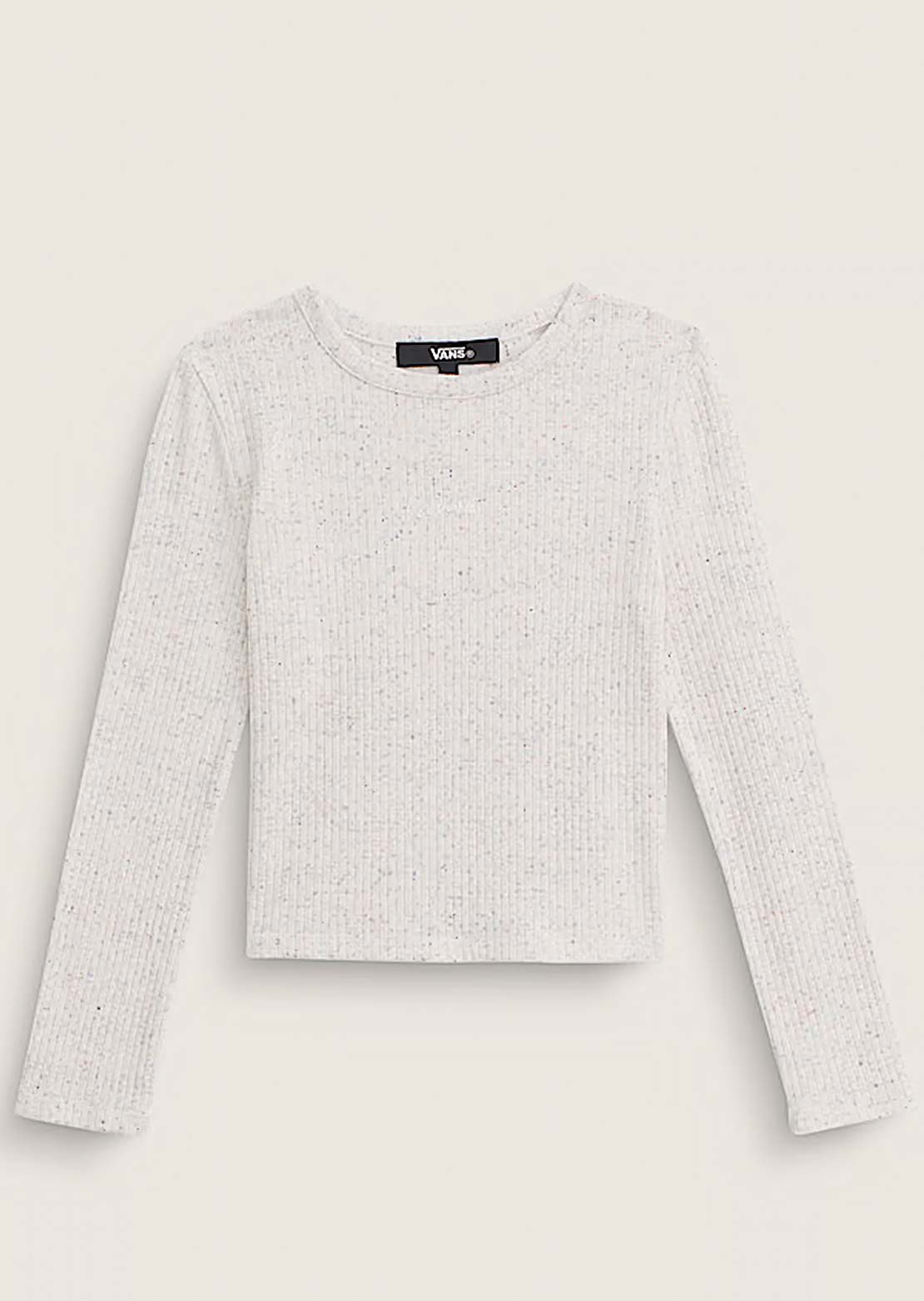 Vans Junior Teri Confetti Rib Long Sleeve Marshmallow