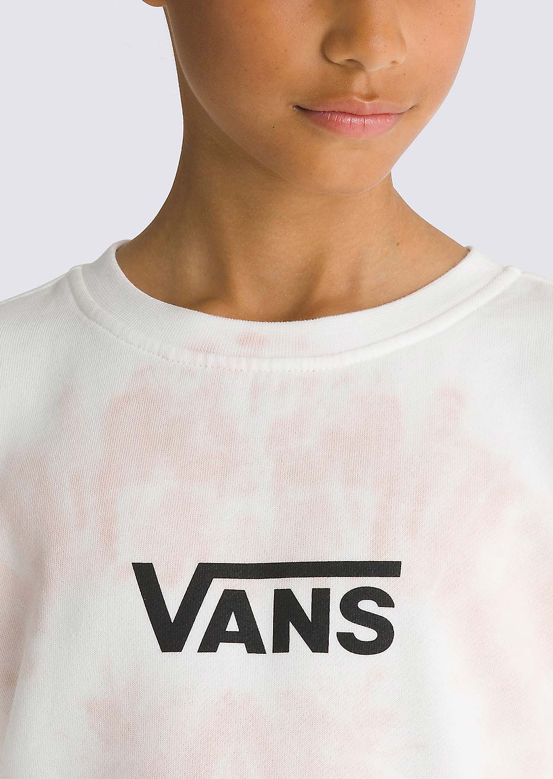 Vans Junior Tie Dye Heart Crew Pullover Chintz Rose