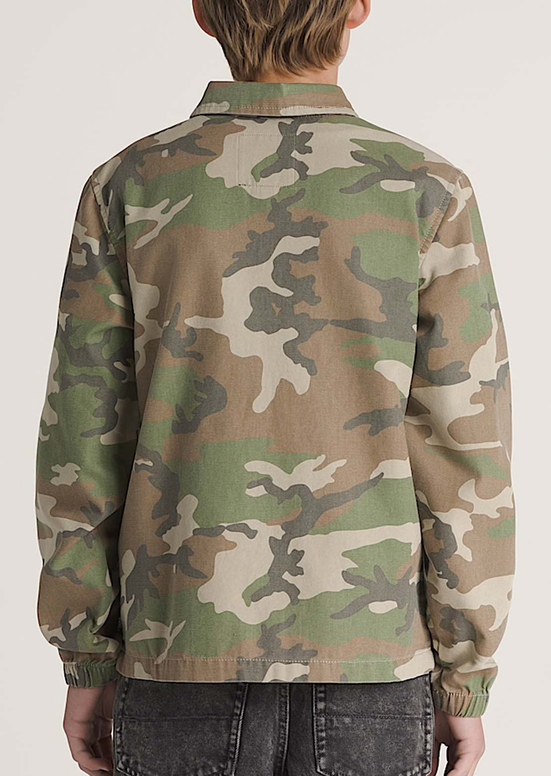Vans Junior Torrey Canvas Coach Jacket Vintage Camo