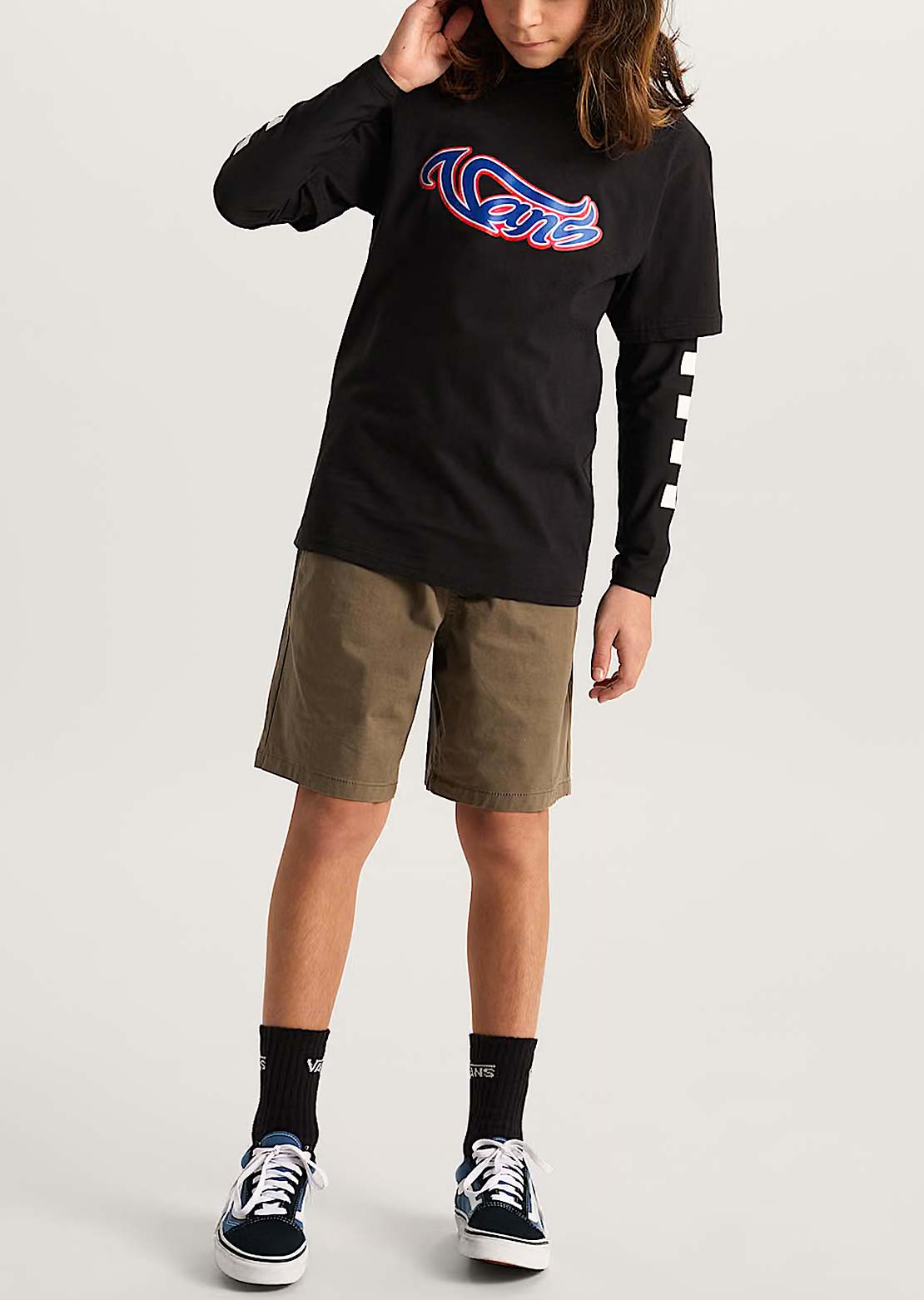 Vans Junior Wavy Script T-Shirt Black