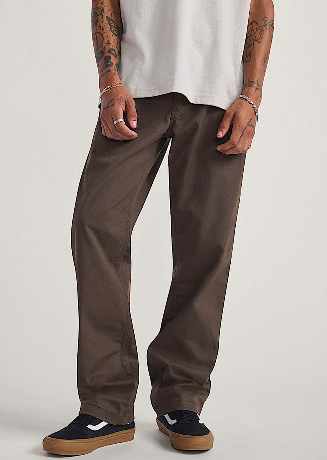 Vans Men's Authentic Chino Relaxed Pants Coal Brown