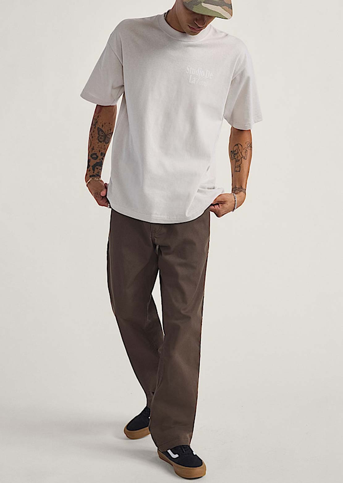 Vans Men's Authentic Chino Relaxed Pants Coal Brown