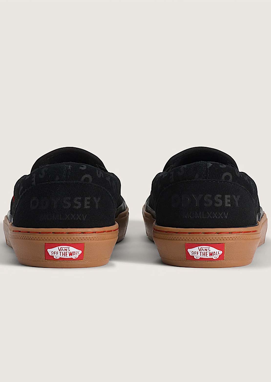 Vans Men's BMX Slip-On Shoes Black/Red/Gum