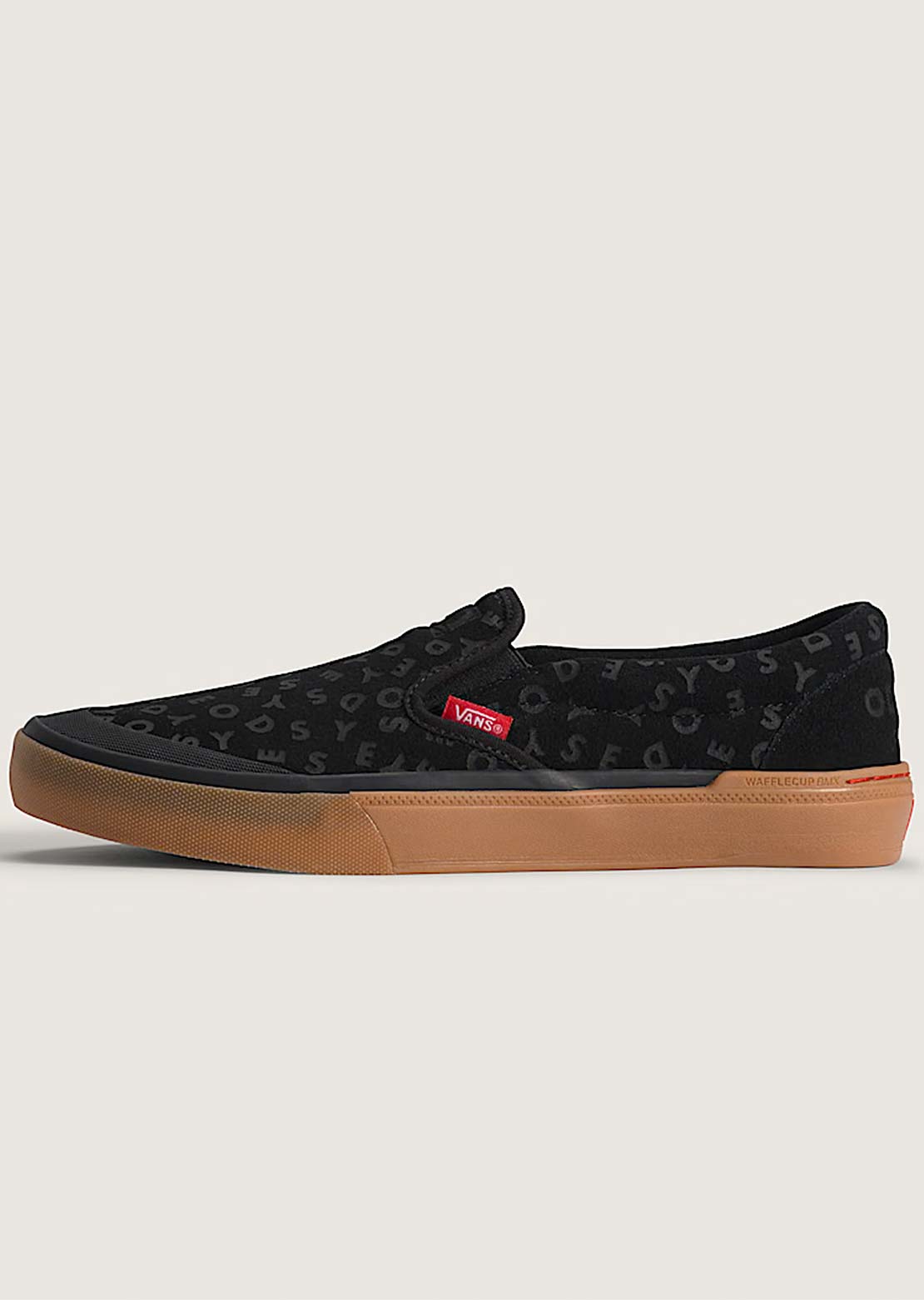 Vans Men's BMX Slip-On Shoes Black/Red/Gum