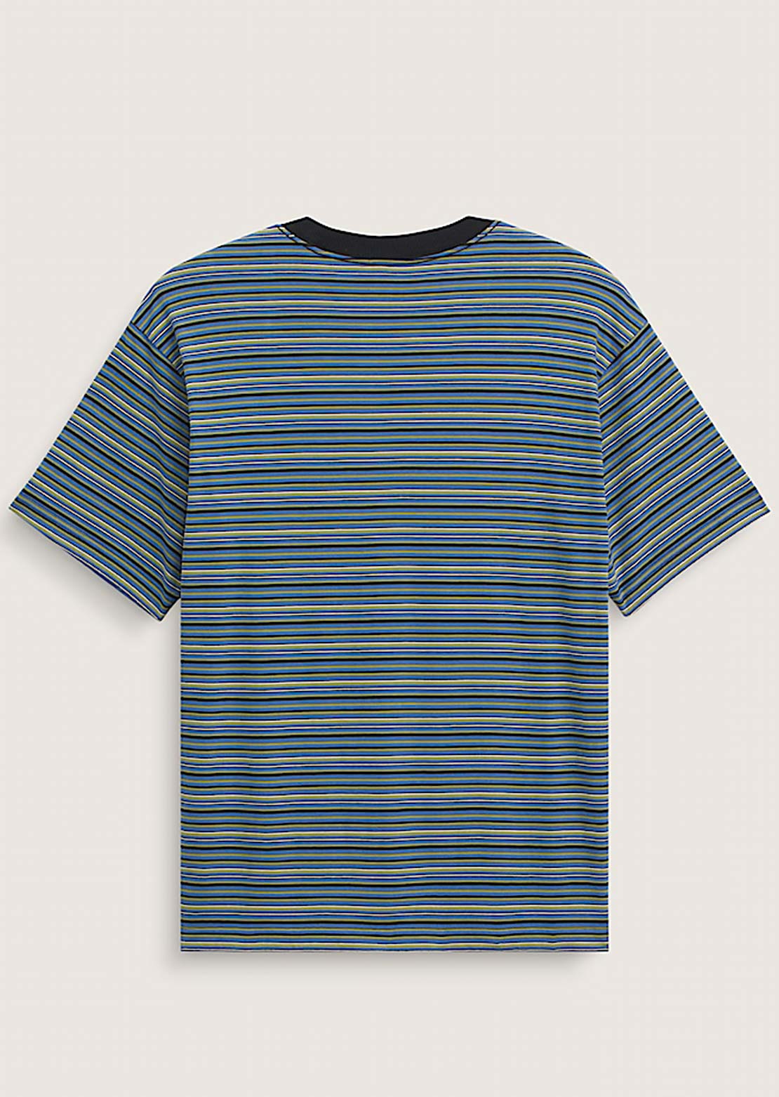 Vans Men's Cameron Stripe Knit T-Shirt Black/True Blue