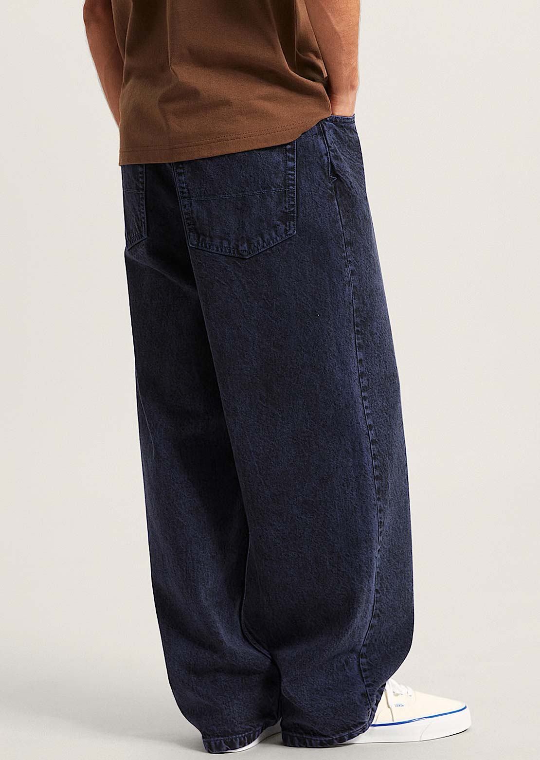 Vans Men's Check-5 Baggy Acid Overdyed Denim Pants Deep Indigo