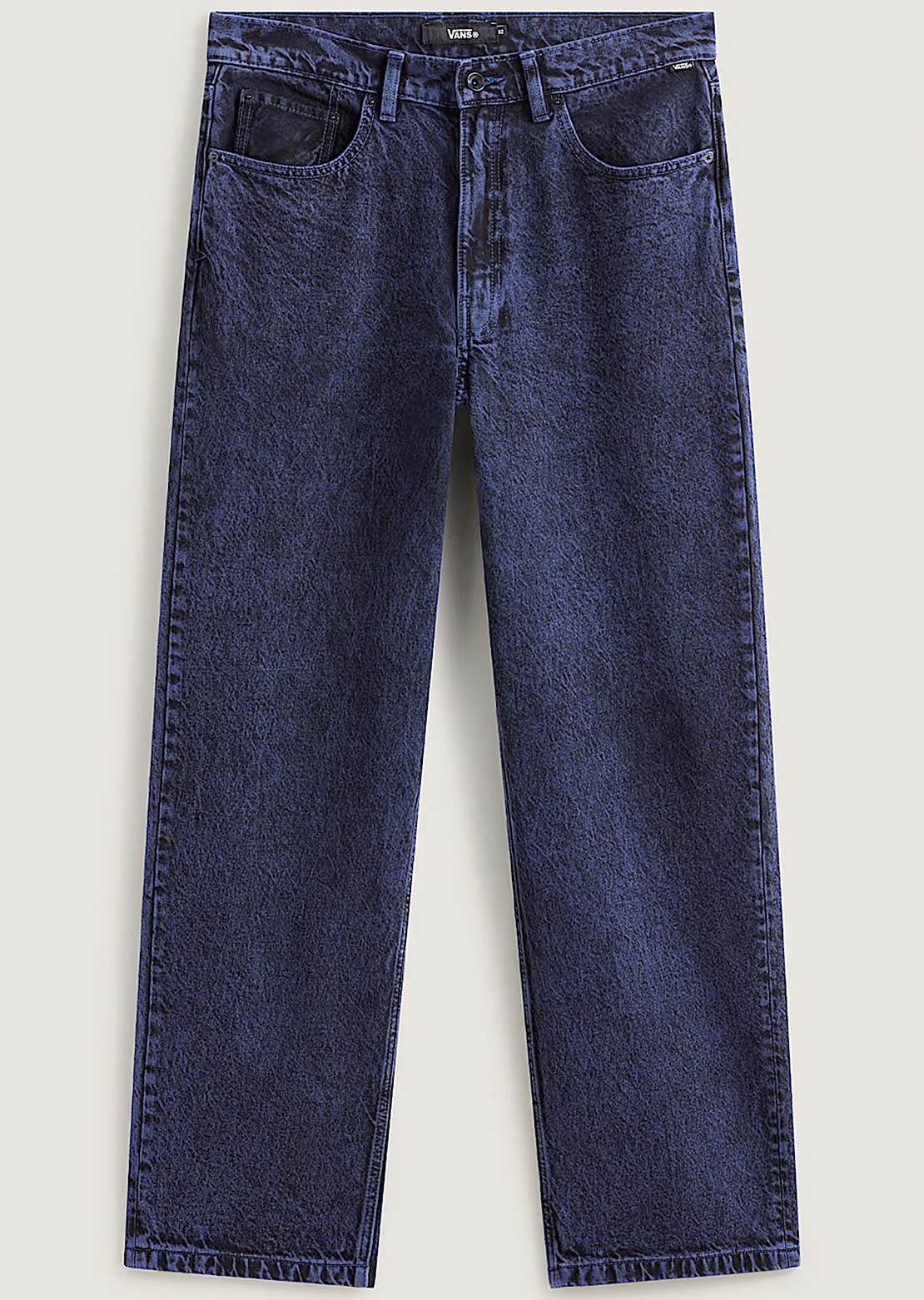 Vans Men's Check-5 Baggy Acid Overdyed Denim Pants Deep Indigo