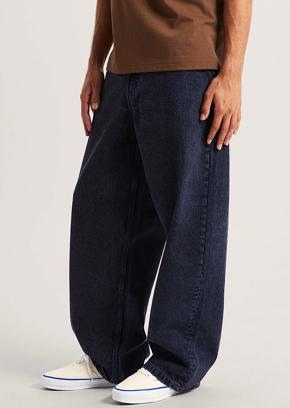 Vans Men's Check-5 Baggy Acid Overdyed Denim Pants Deep Indigo