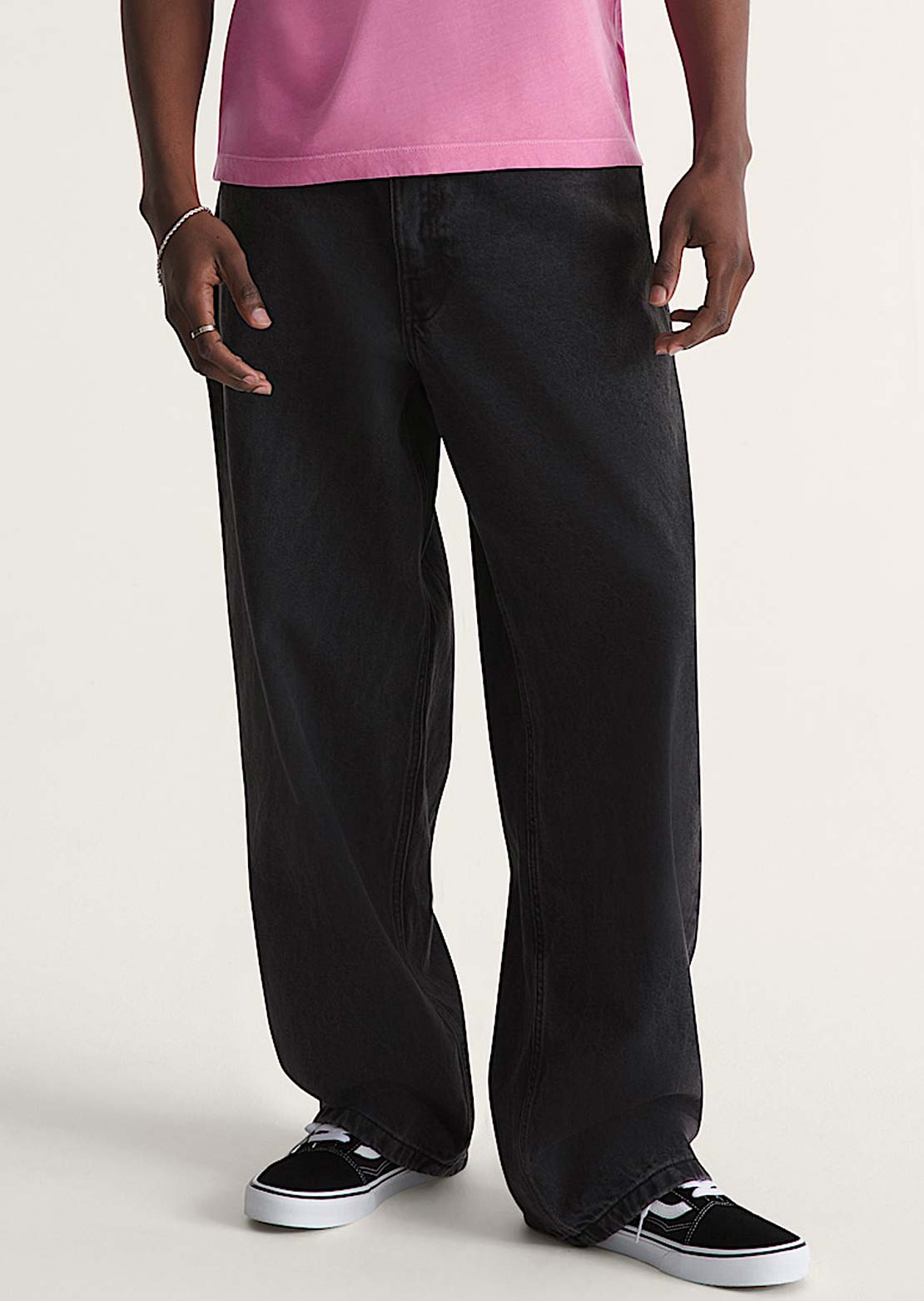 Vans Men's Check-5 Baggy Denim Pants Black