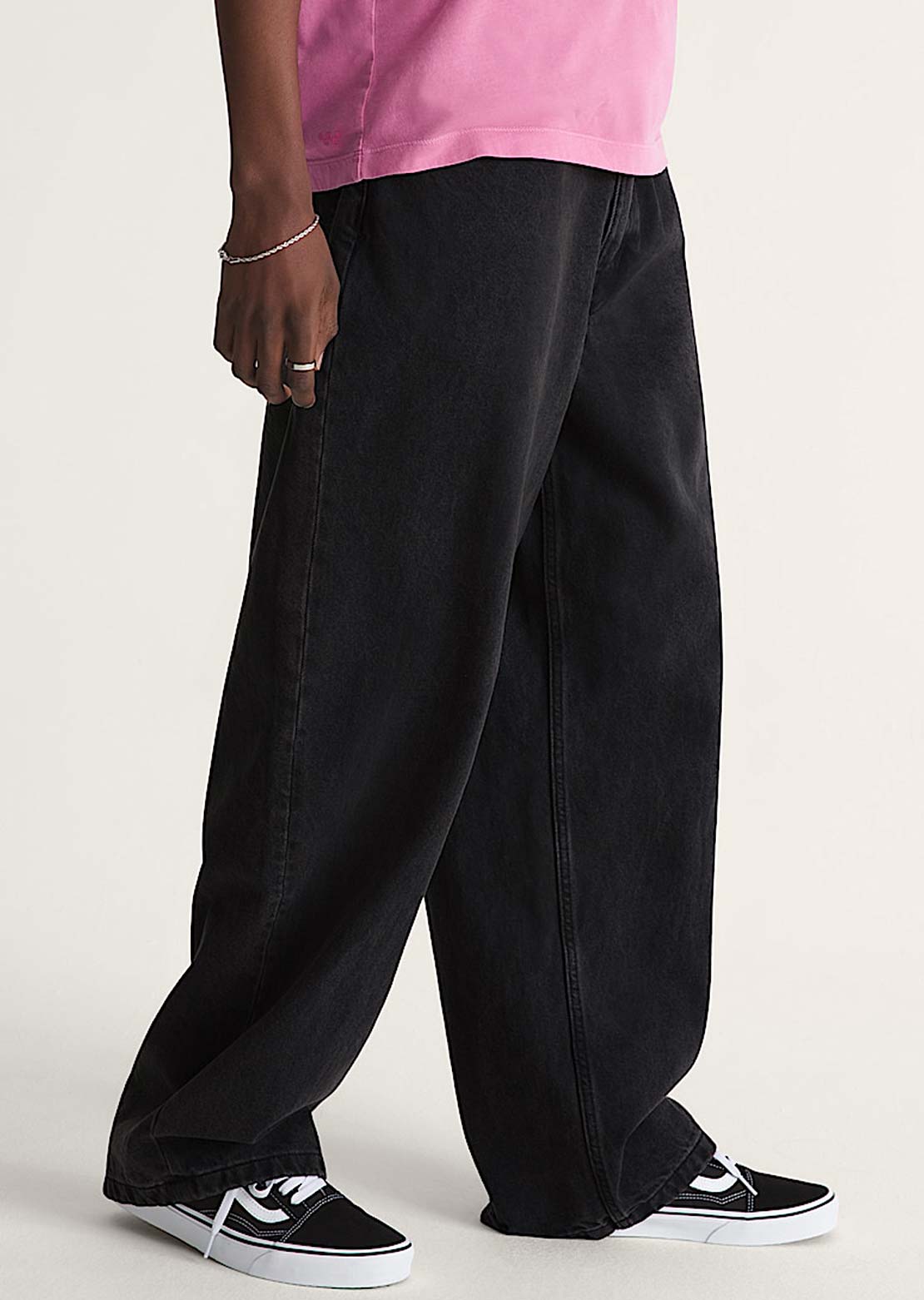 Vans Men's Check-5 Baggy Denim Pants Black