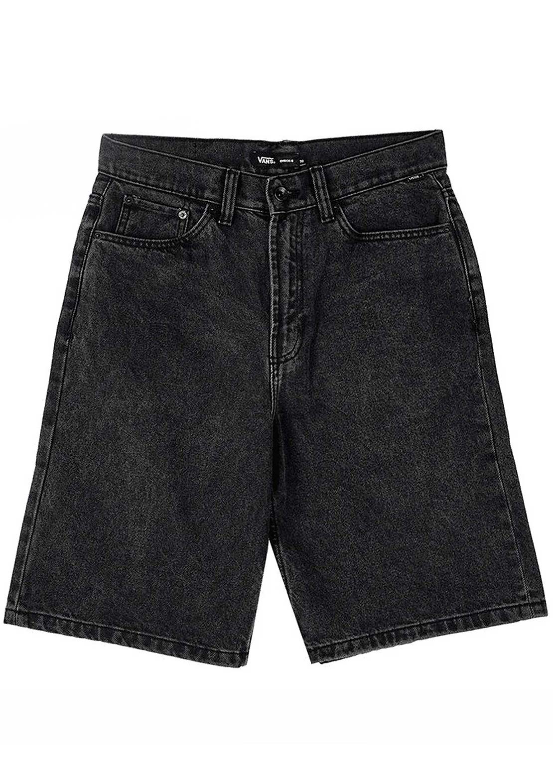 Vans Men's Check-5 Baggy Denim Shorts Washed Black