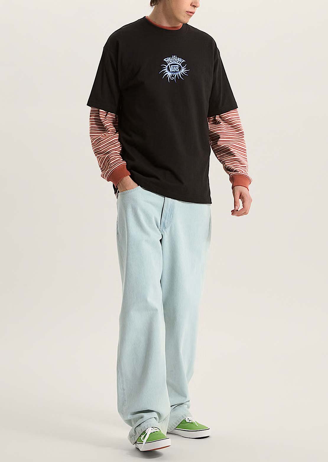 Vans Men's Check-5 Loose Denim Pants Blue Ice