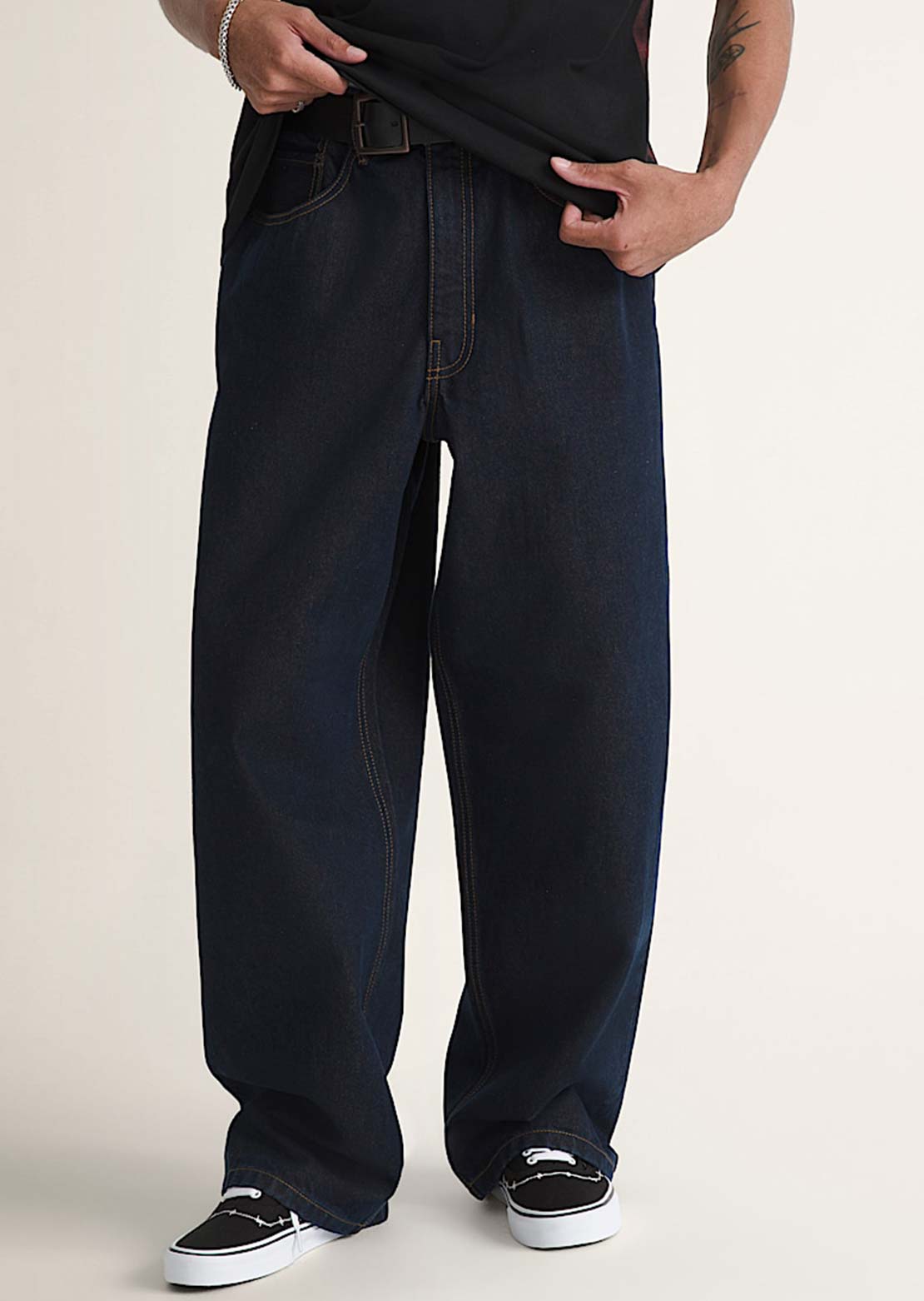Vans Men's Check-5 Loose Denim Pants Stonewash Blue