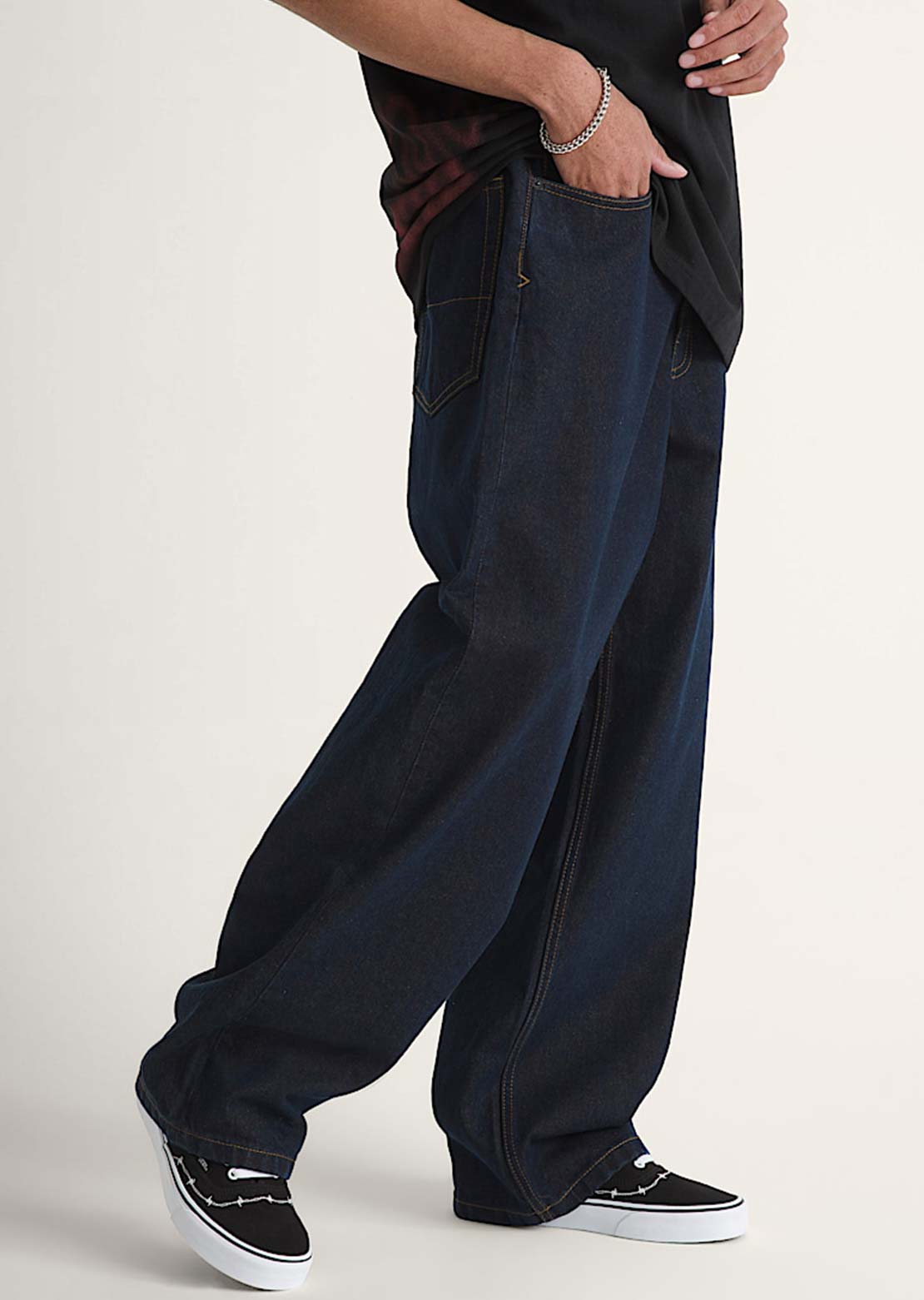 Vans Men's Check-5 Loose Denim Pants Stonewash Blue