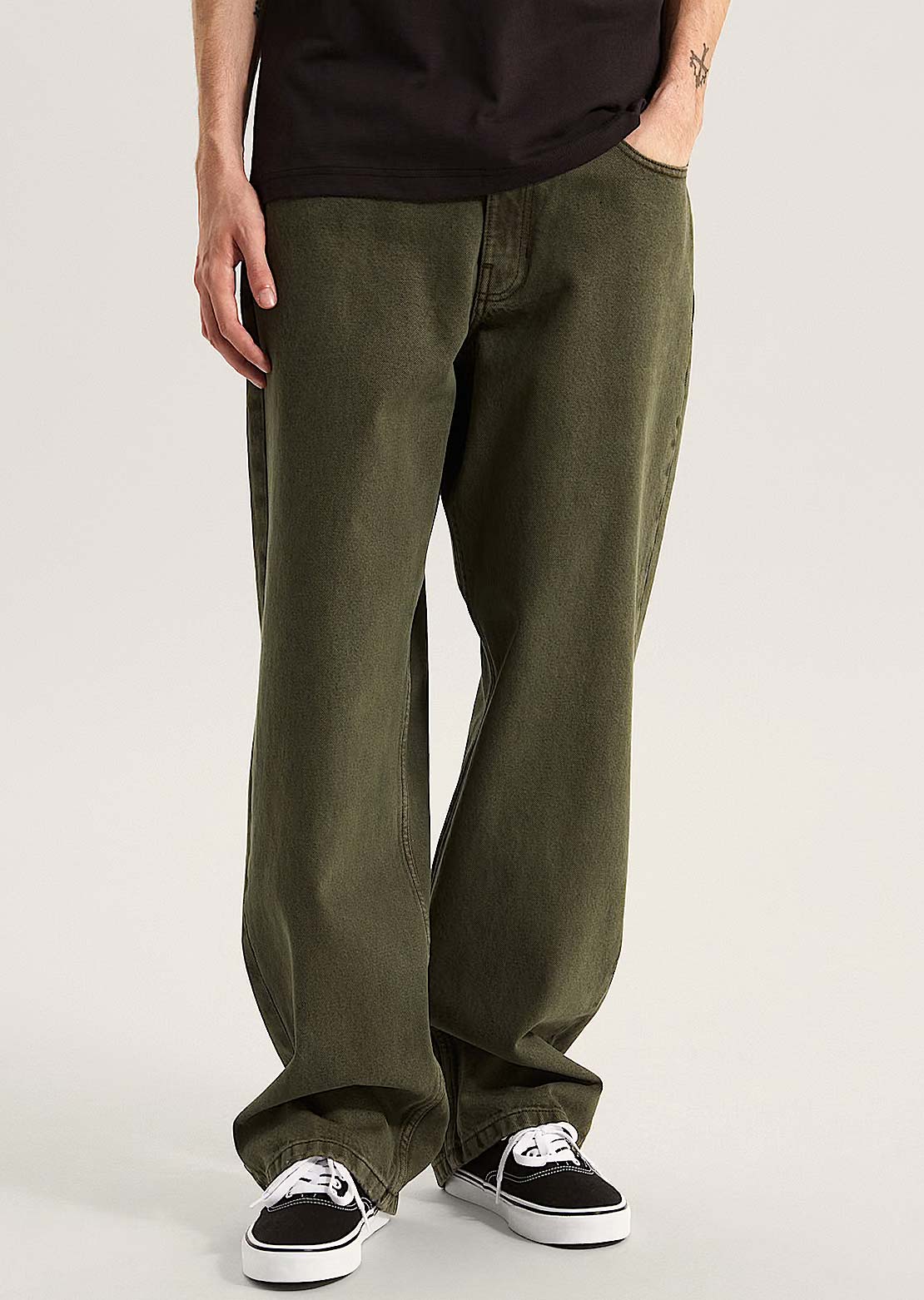 Vans Men's Check-5 Loose Denim Pants Mossy Olive