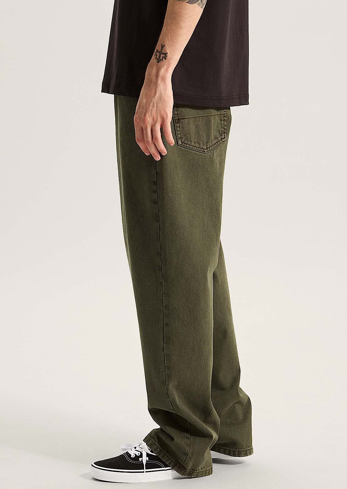 Vans Men's Check-5 Loose Denim Pants Mossy Olive