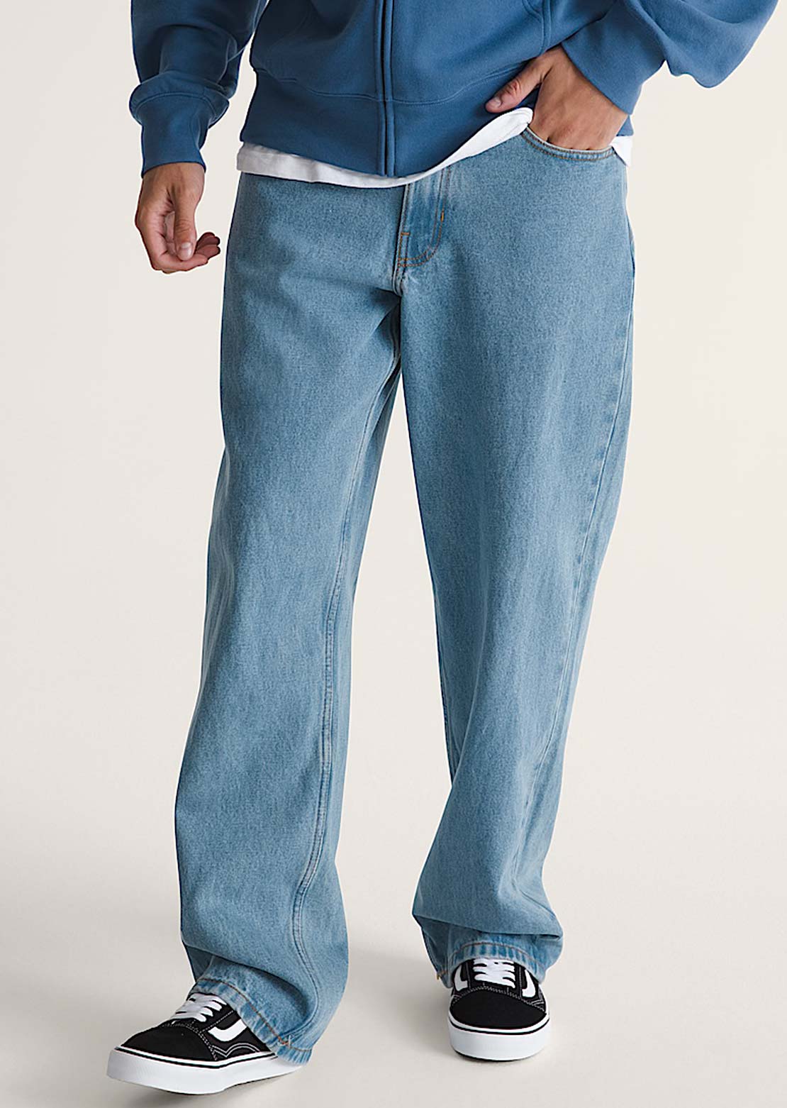 Vans Men's Check-5 Loose Denim Pants Stonewash Blue