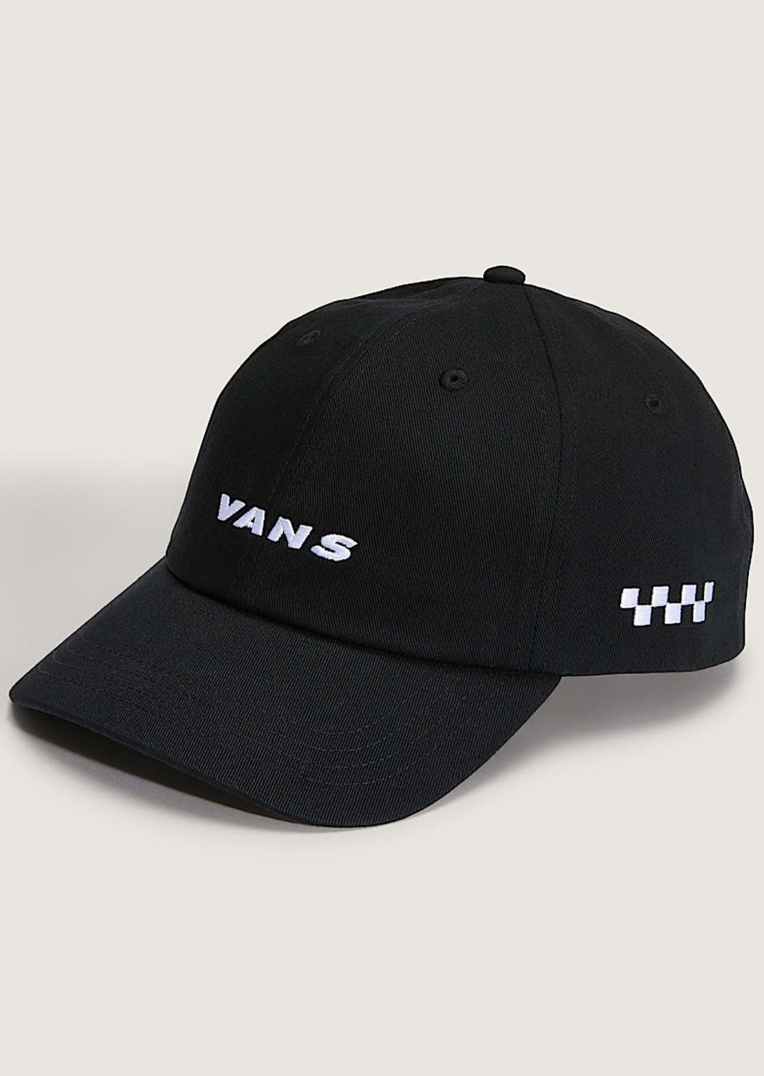 Vans Men's Check Side Curved Bill Jockey Cap Black