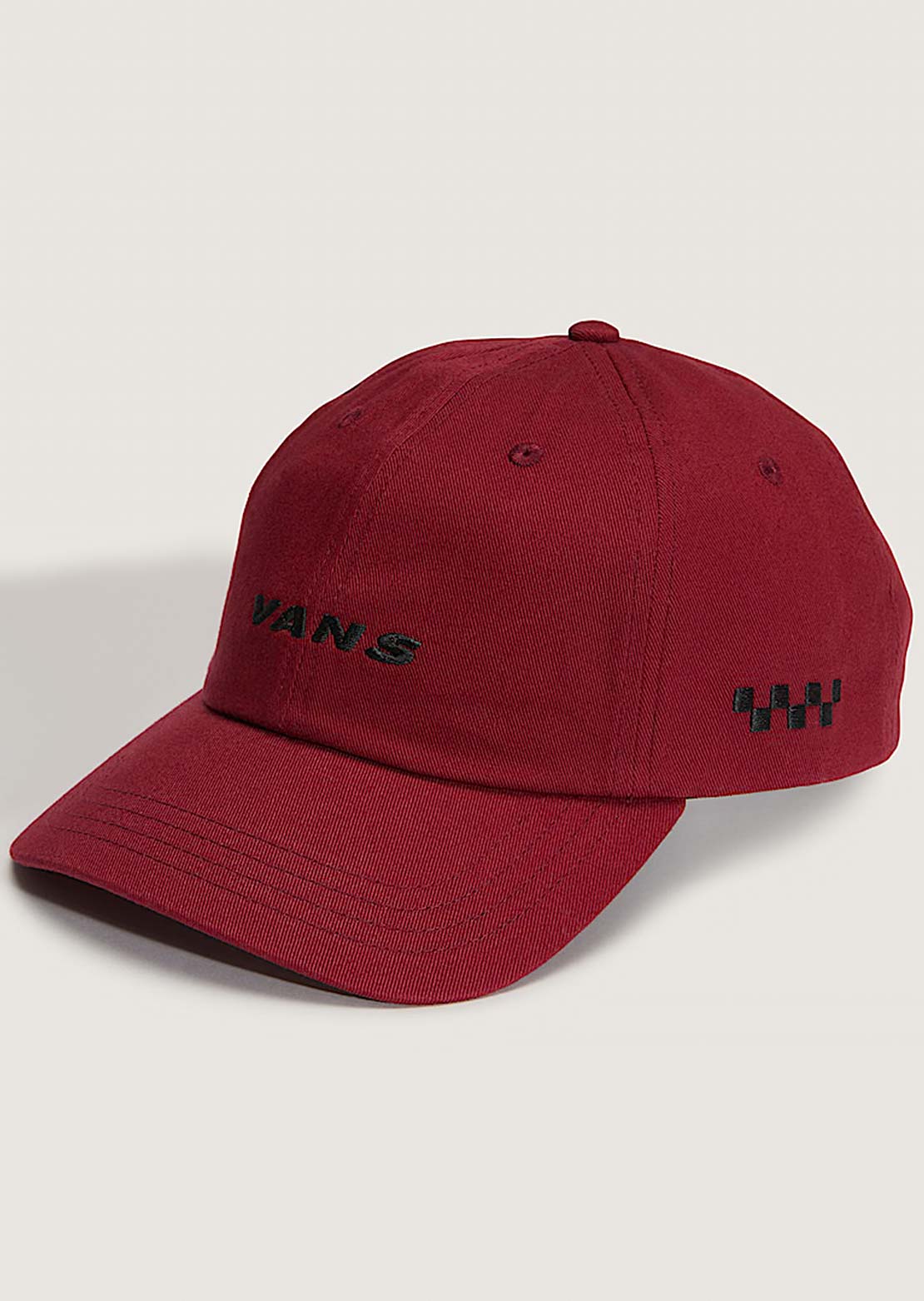 Vans Men's Check Side Curved Bill Jockey Cap Bordeaux