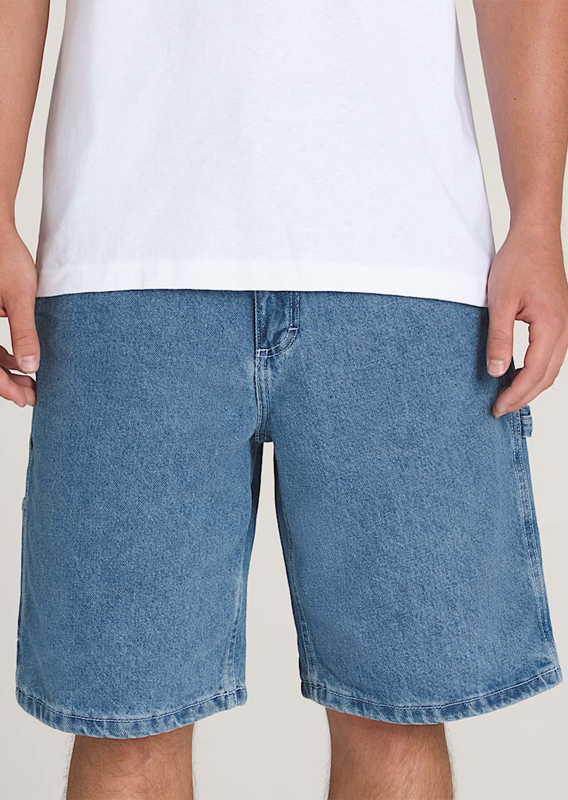 Vans Men's Chore Loose Denim Shorts Stonewash Blue
