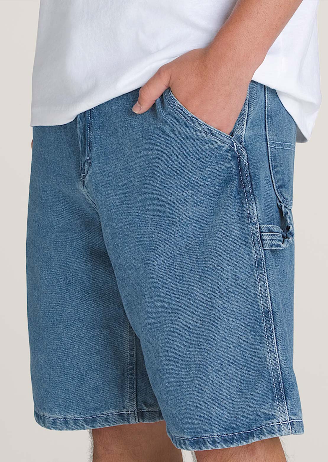 Vans Men's Chore Loose Denim Shorts Stonewash Blue