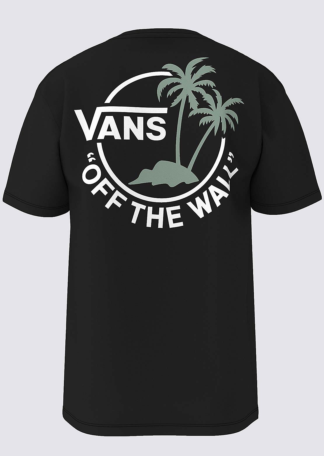 Vans Men&#39;s Classic Mini Dual Palm II SS T-Shirt Black/Iceberg Green